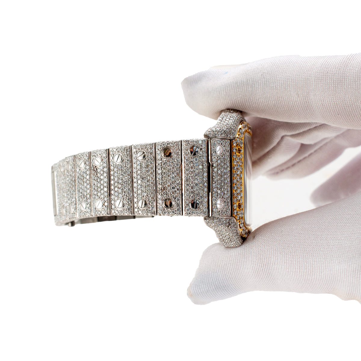 Cartier Santos Large Model 39.8mm 4072 Arabic Diamond Dial Steel Automatic Watch