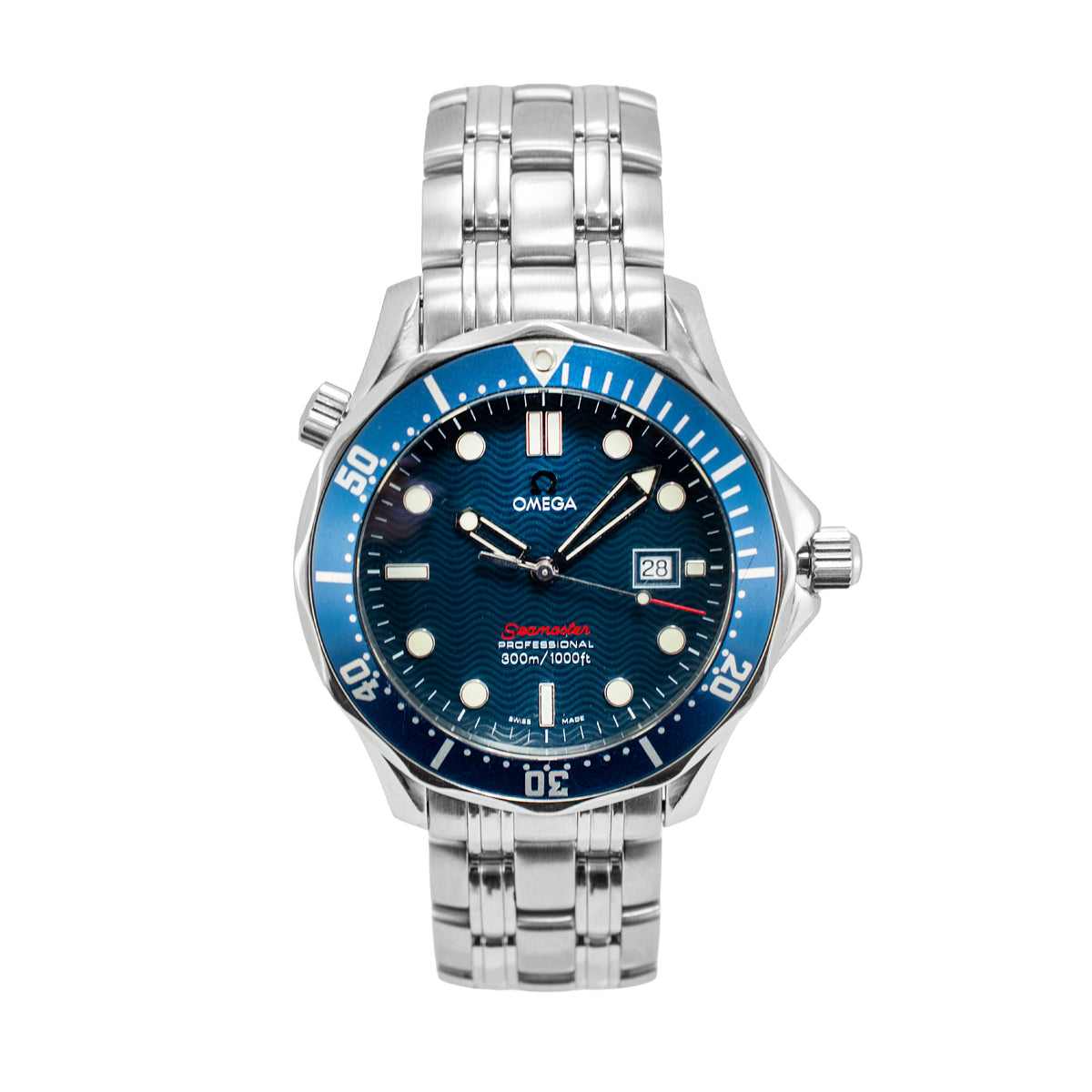 Omega Seamaster Diver 300M 41MM 2221.80 Blue Dial Stainless Steel Quartz Watch