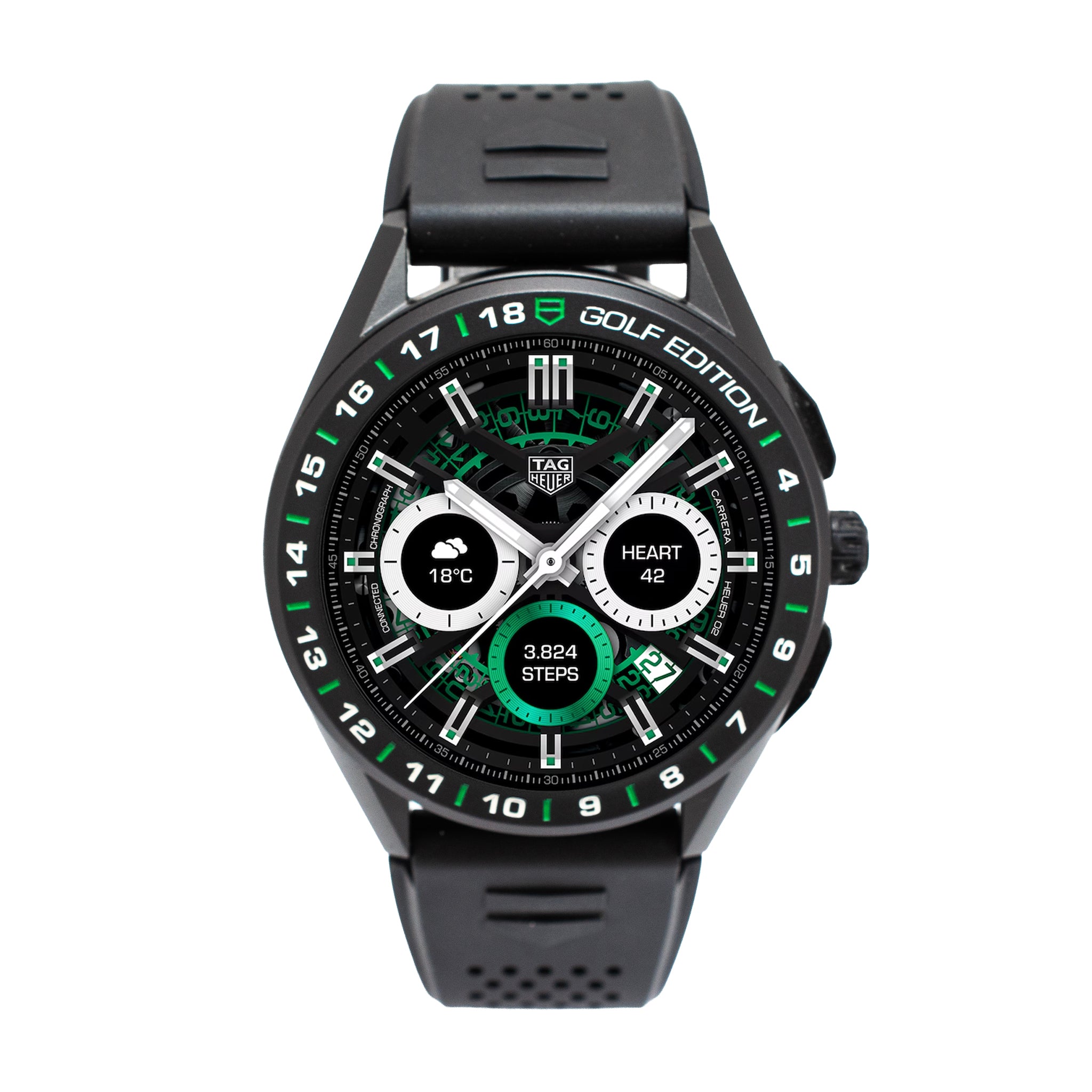Tag Heuer Connected Golf Edition 45MM sbg8a82 Black Titanium Quartz Smartwatch