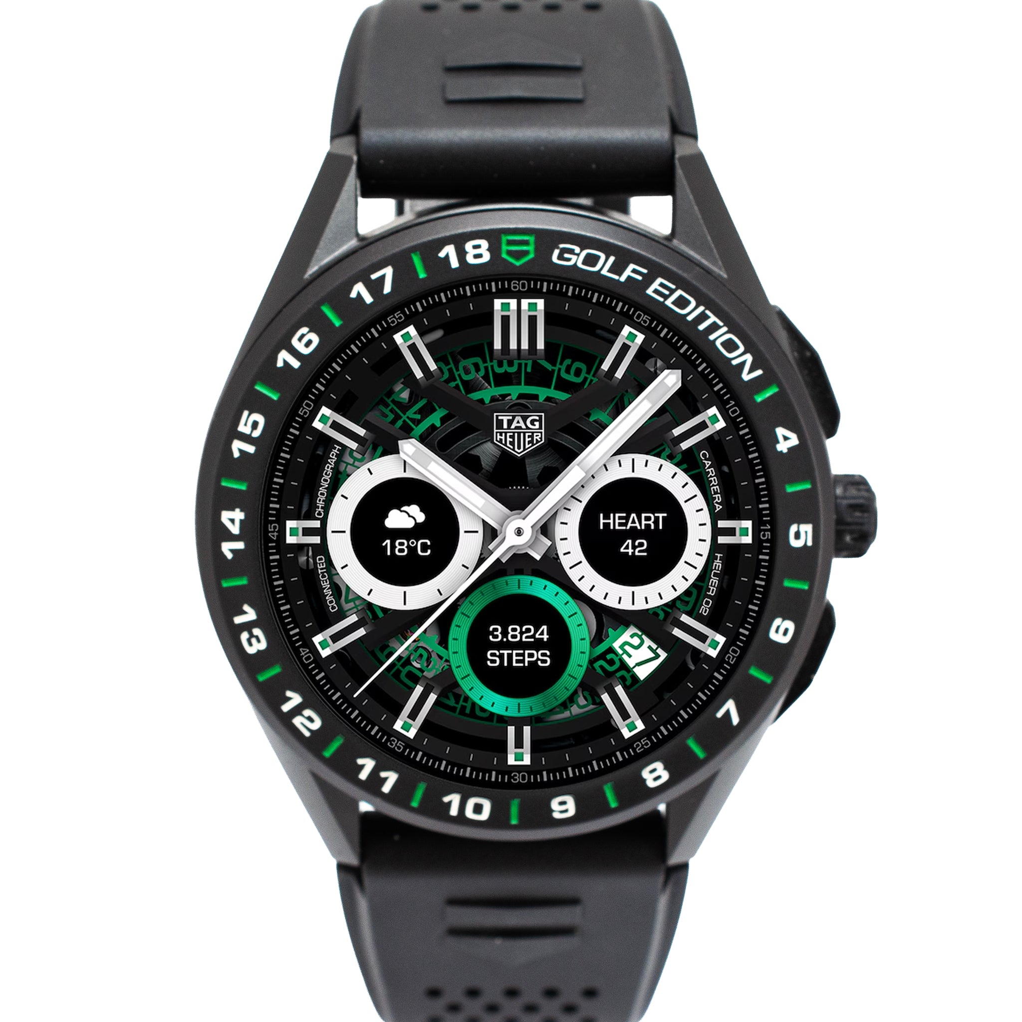 Tag Heuer Connected Golf Edition 45MM sbg8a82 Black Titanium Quartz Smartwatch