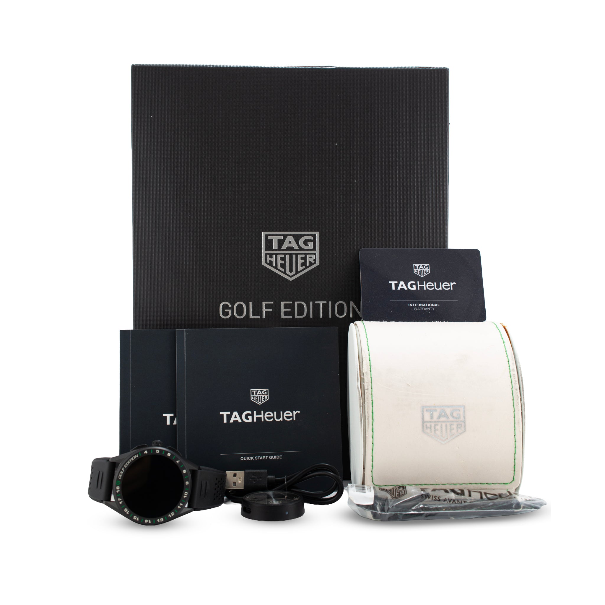 Tag Heuer Connected Golf Edition 45MM sbg8a82 Black Titanium Quartz Smartwatch