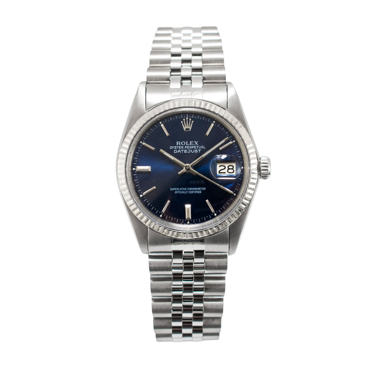 Rolex Datejust 36MM 1601 Blue Dial Stainless Steel Automatic Watch