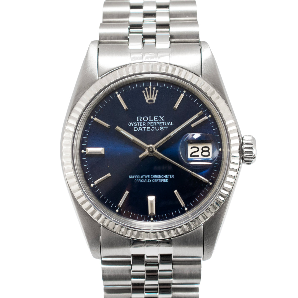 Rolex Datejust 36MM 1601 Blue Dial Stainless Steel Automatic Watch