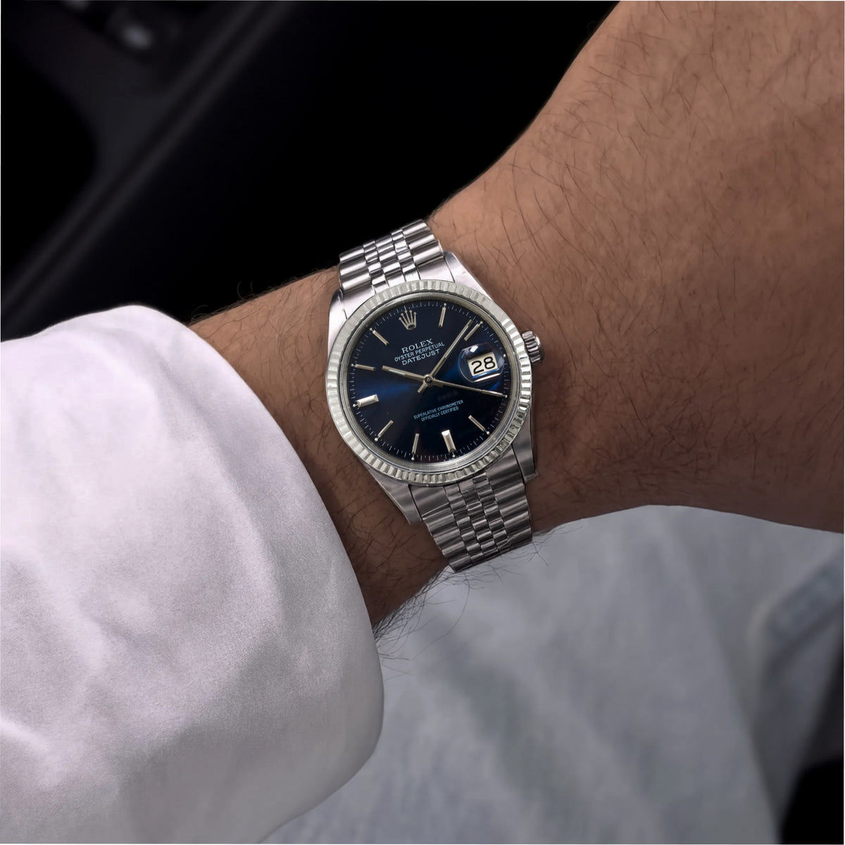 Rolex Datejust 36MM 1601 Blue Dial Stainless Steel Automatic Watch