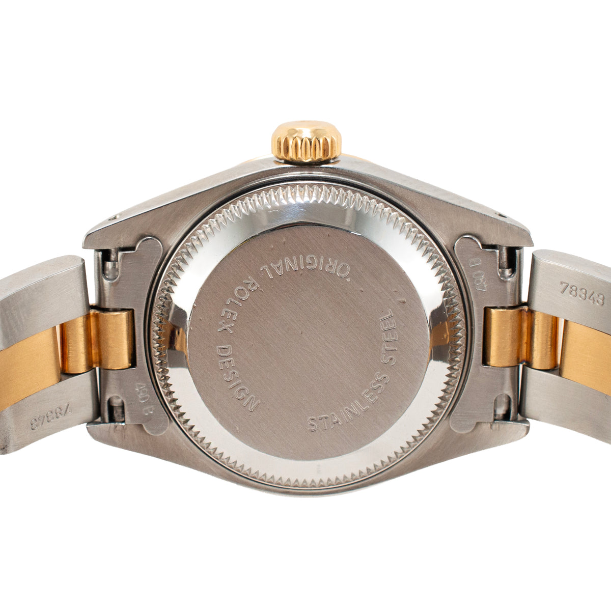 Ladies Rolex Datejust 69163 26MM Champaign Diamond Bezel Oyster Gold Steel Watch