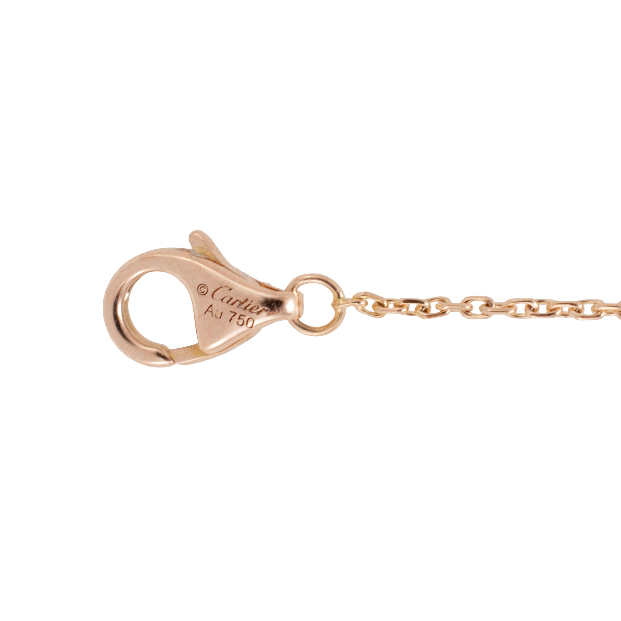 Cartier Trinity on Chain Classic Model 18K Tricolor Diamonds 18CM Link Bracelet