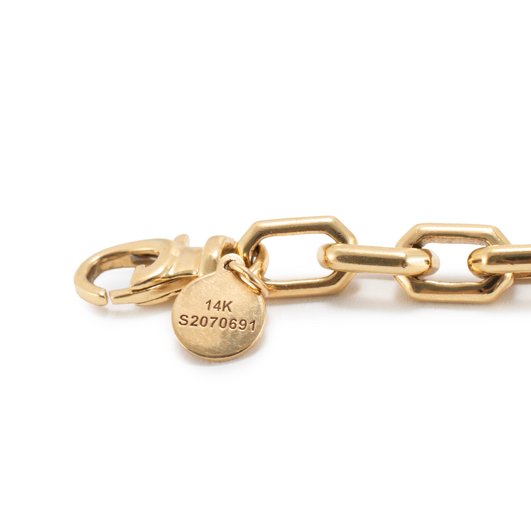 Men’s Gabriel & Co 5.50mm 14K Yellow Gold Solid Chain Faceted Link Bracelet