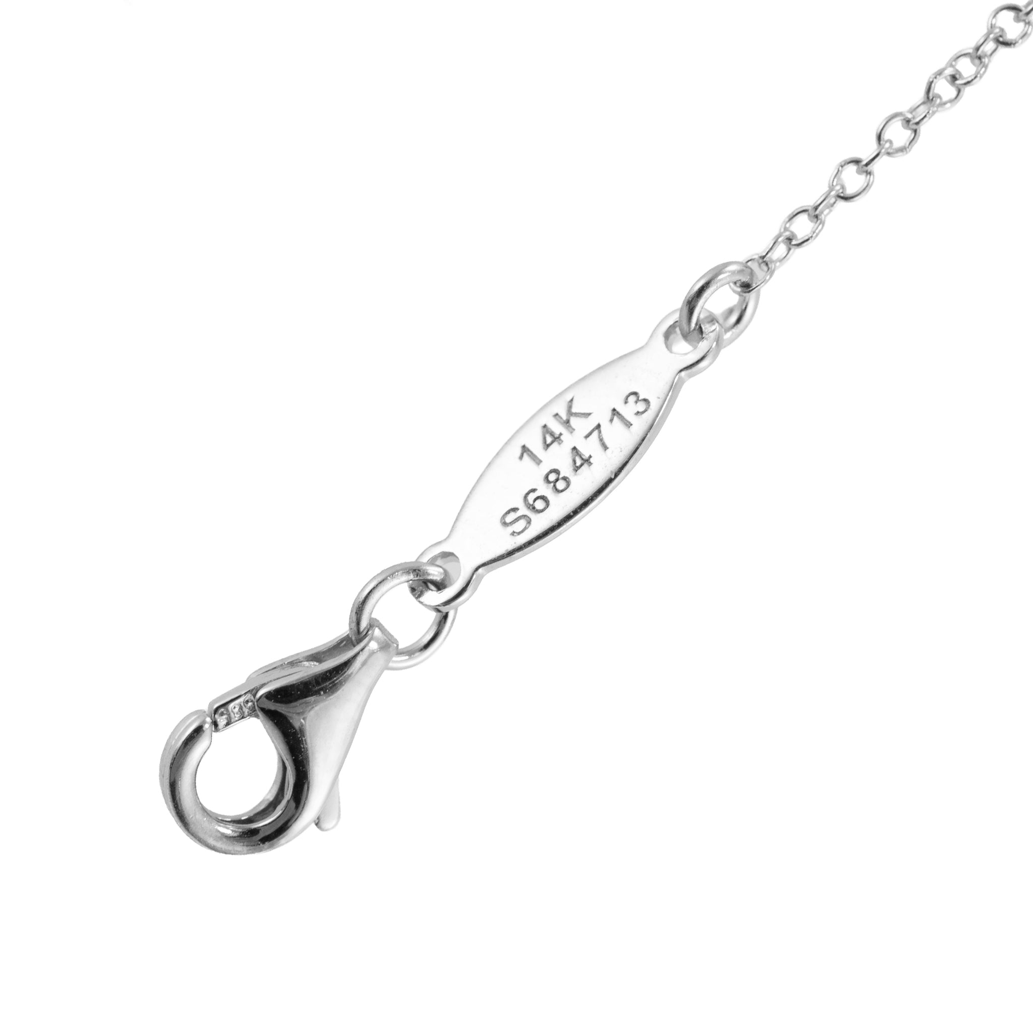 Gabriel & Co. Lusso 14K White Gold 0.09ctw Diamond Anchor Pendant Necklace