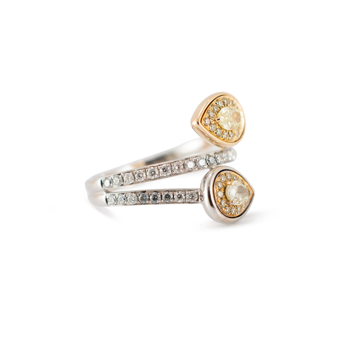 Effy Canare 18K Two Tone Gold White & Yellow Gold 0.75ctw Diamond Cocktail Ring