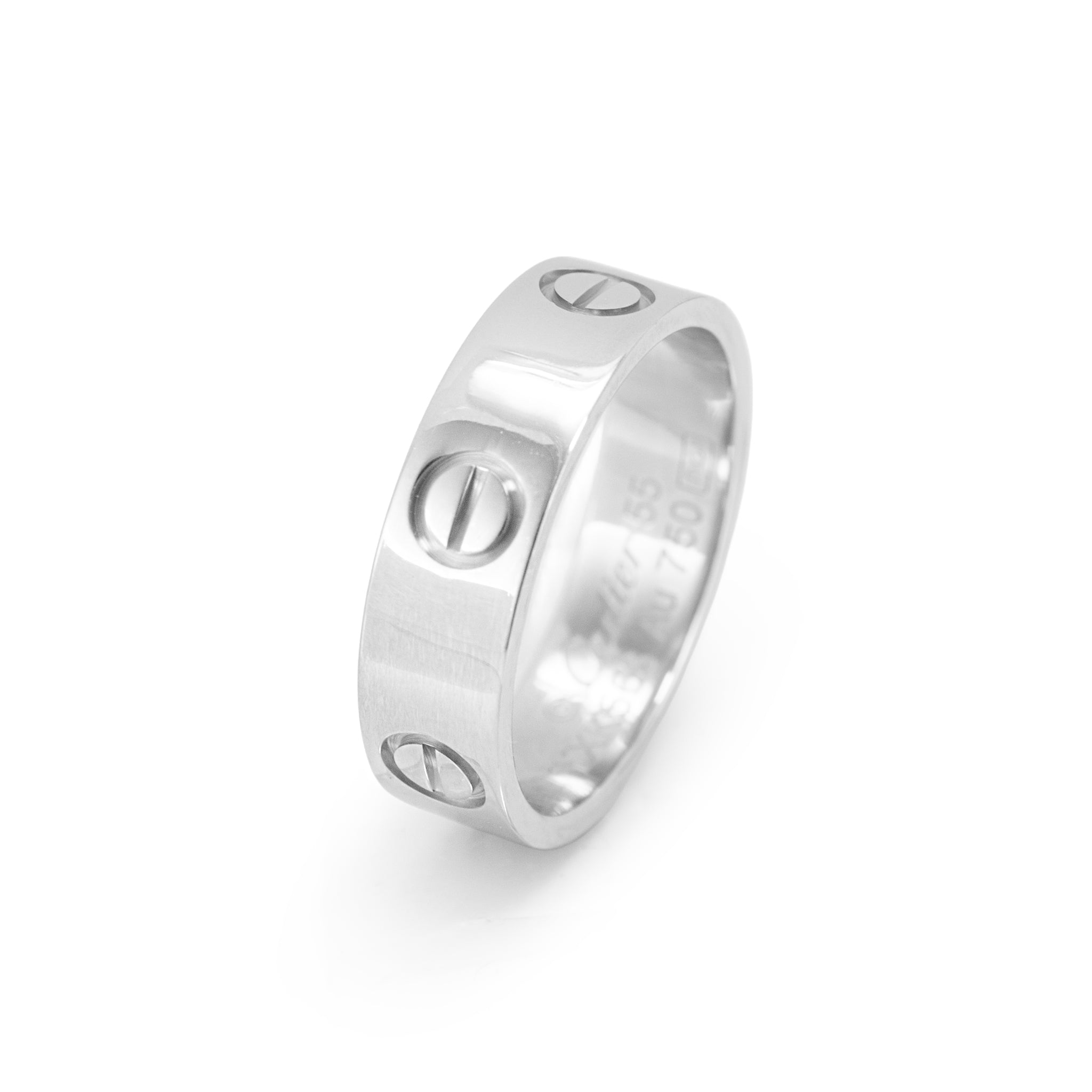 Cartier Love Classic Model 18K White Gold 5.5mm Wedding Band Ring