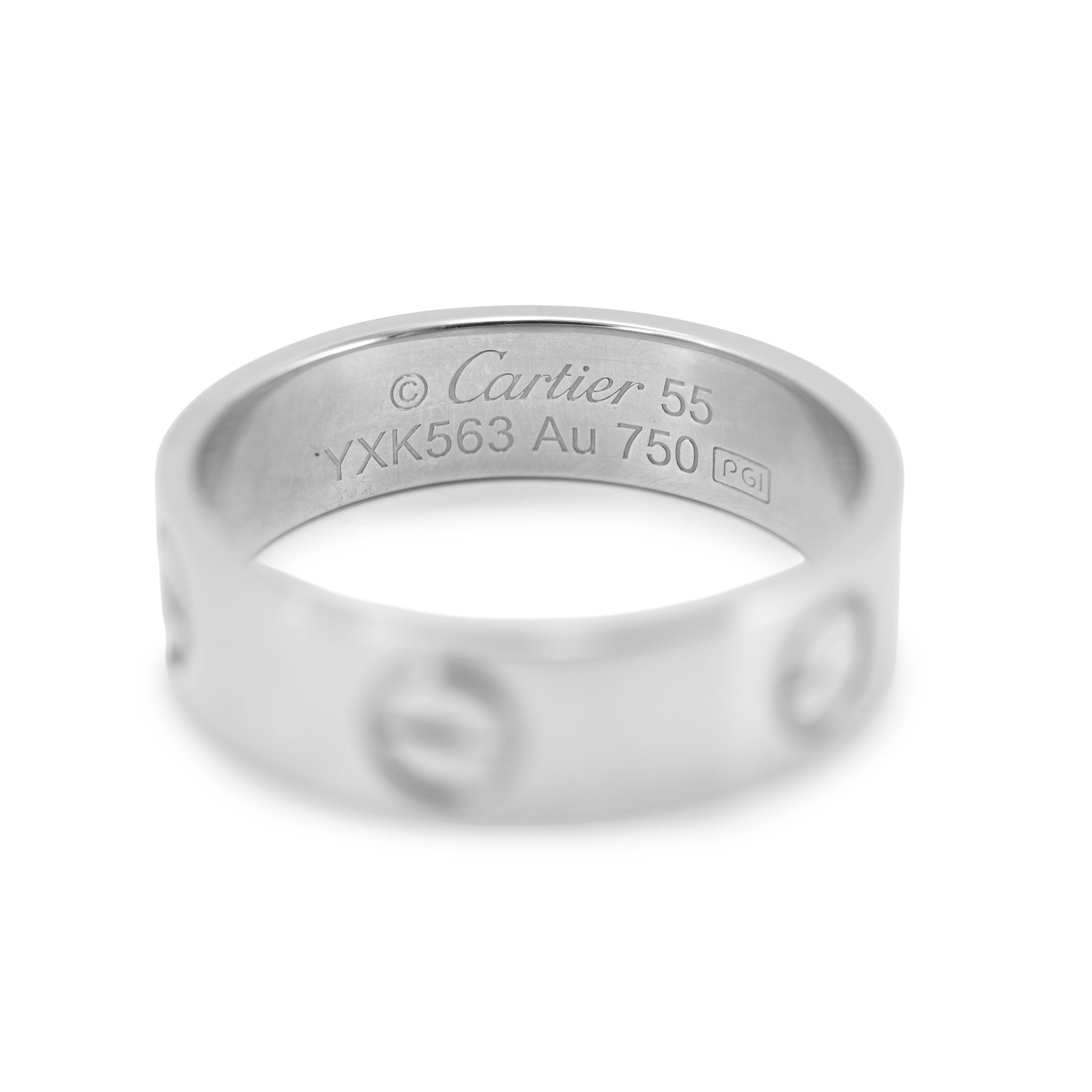 Cartier Love Classic Model 18K White Gold 5.5mm Wedding Band Ring