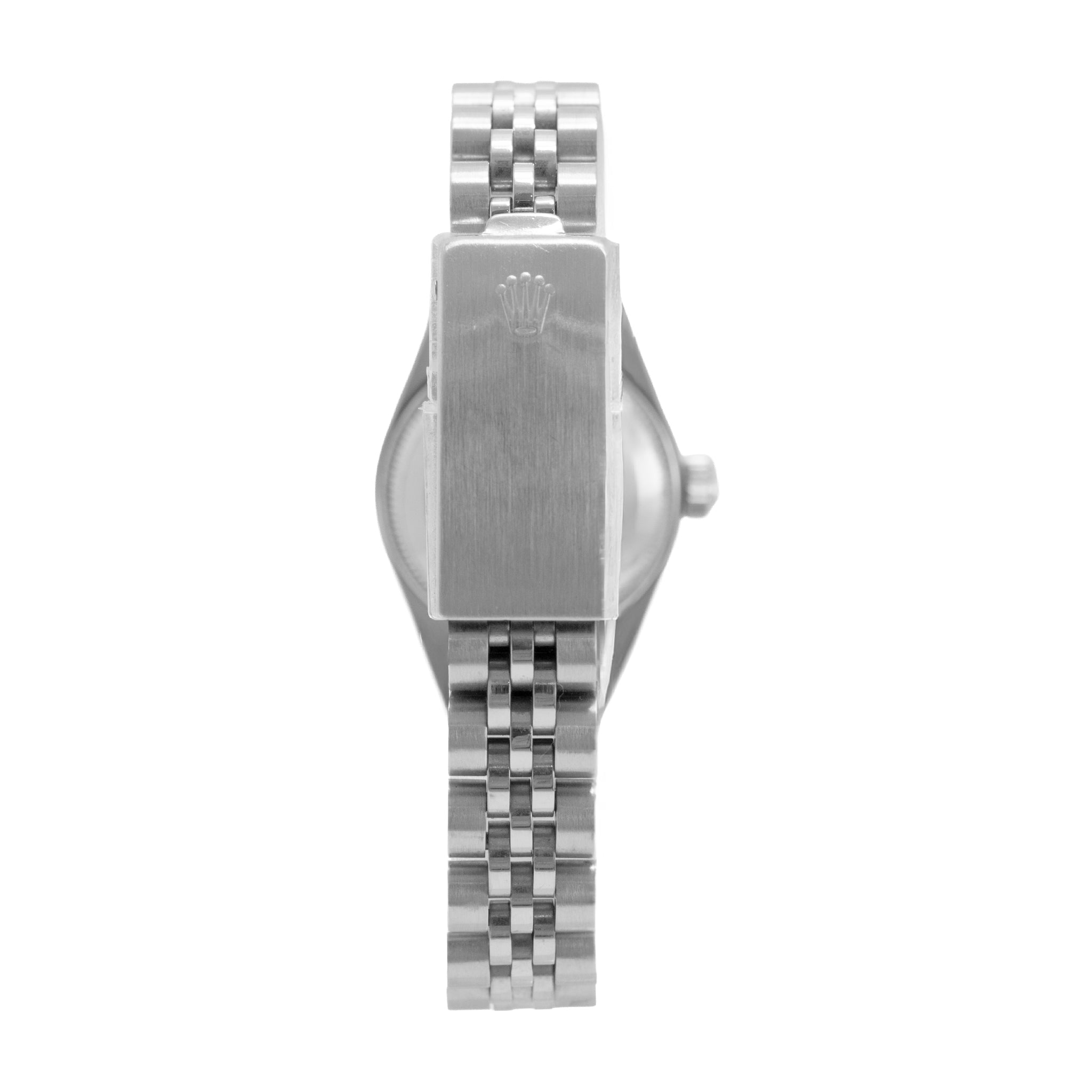 Ladies Rolex Oyster Perpetual Date 26MM 6919 White Roman Jubilee Steel Watch