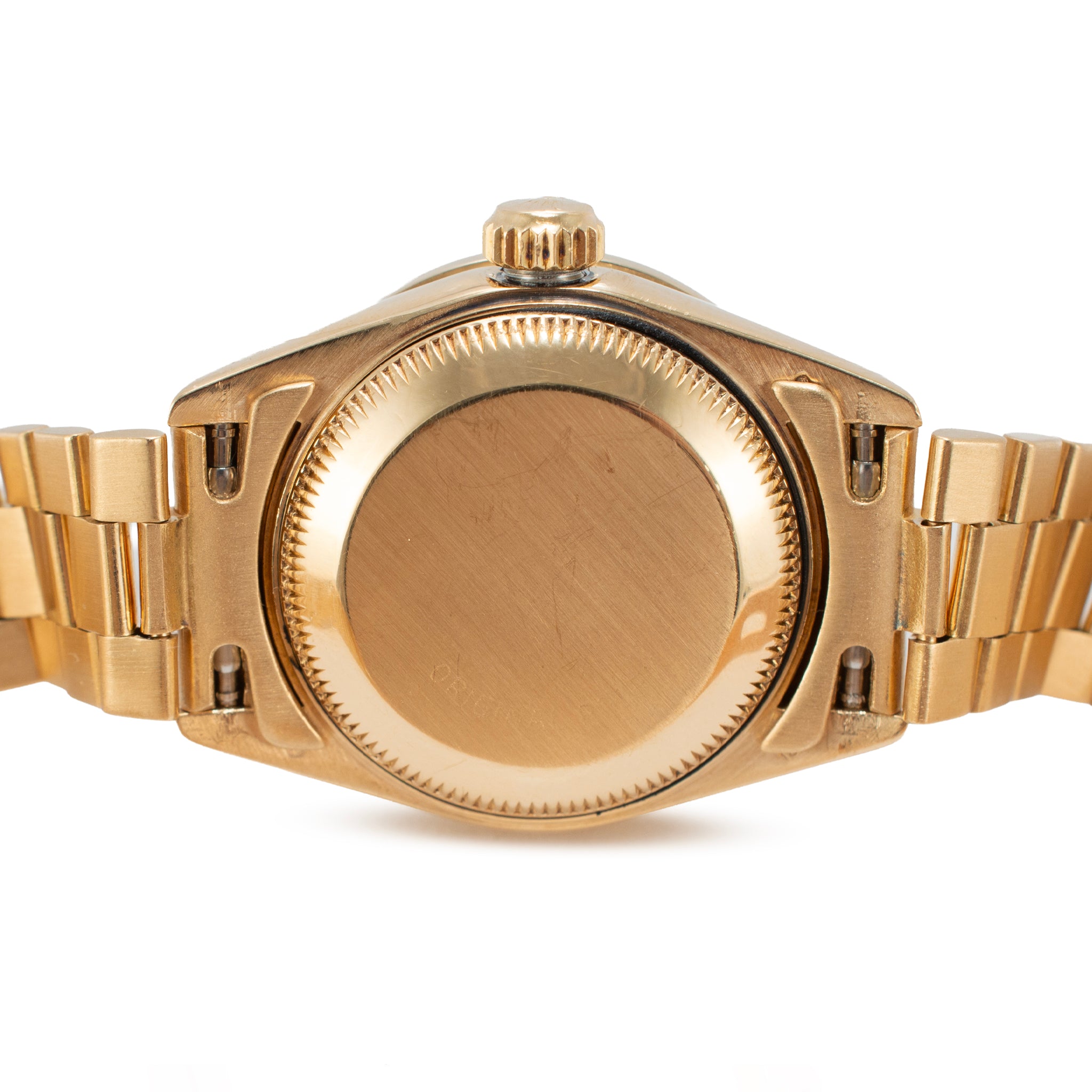 Ladies Rolex Datejust 26MM 69178 Mop Diamond Presidential 18K Yellow Gold Watch