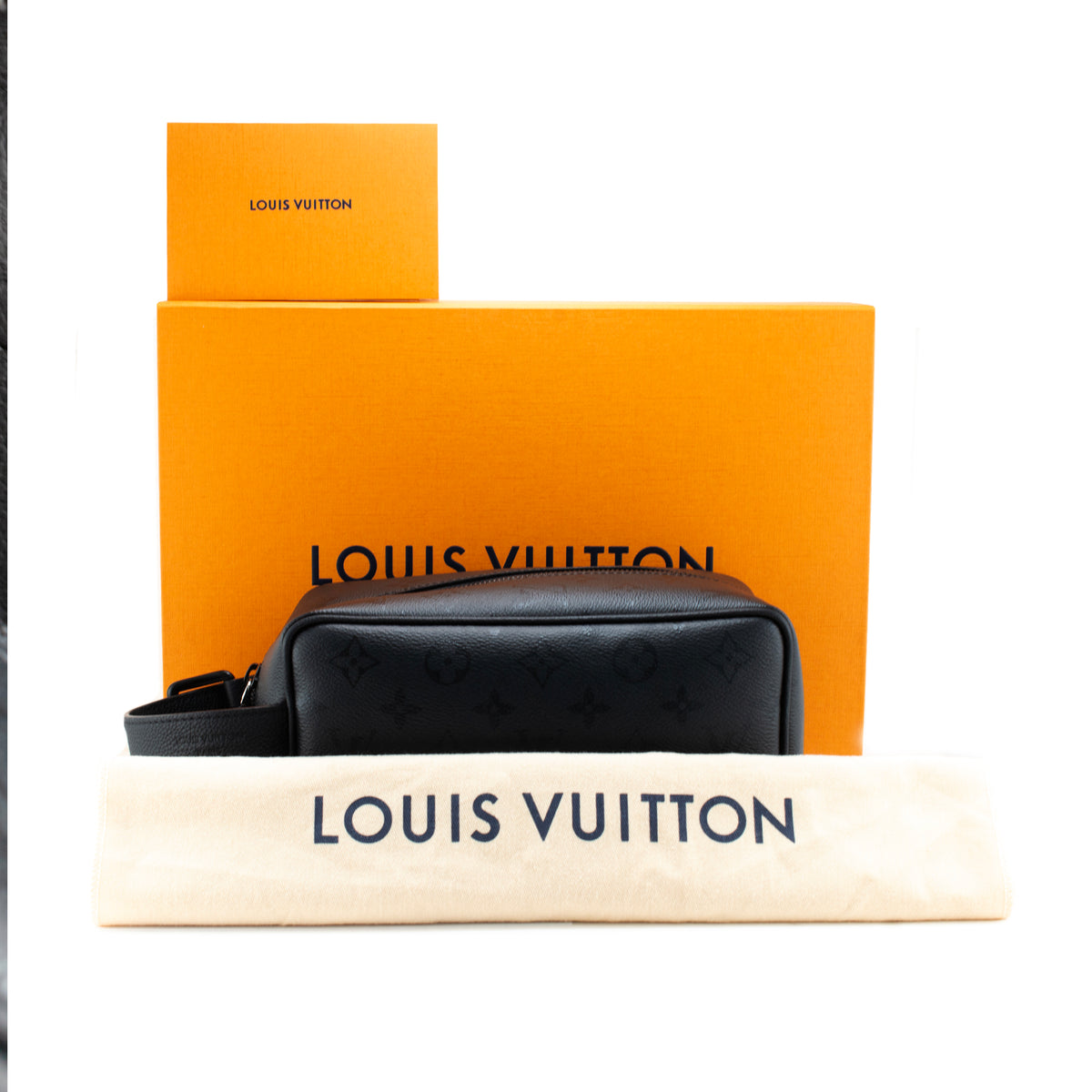 Louis Vuitton Monogram Eclipse Canvas Black Leather Toiletry Bag