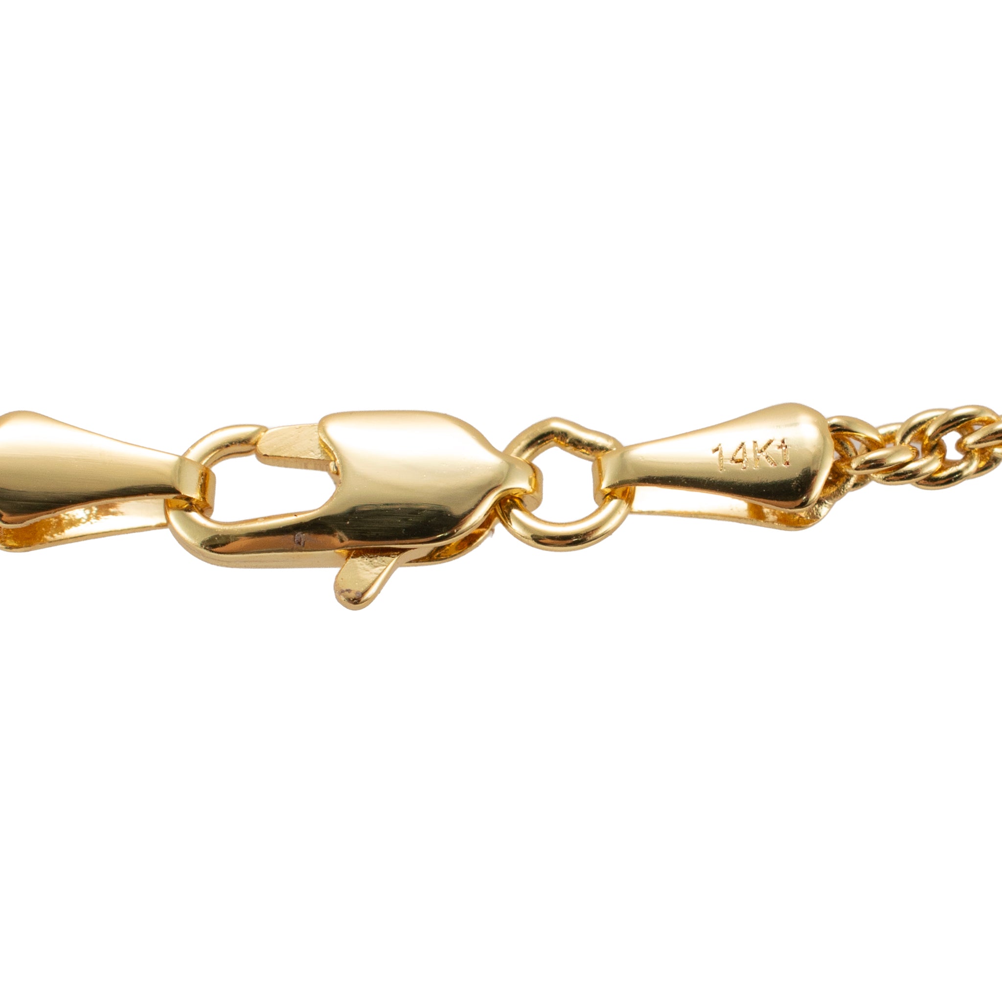 Unisex 14K Yellow Gold 2MM 24” Classic Twisted Spiral Rope Chain Necklace