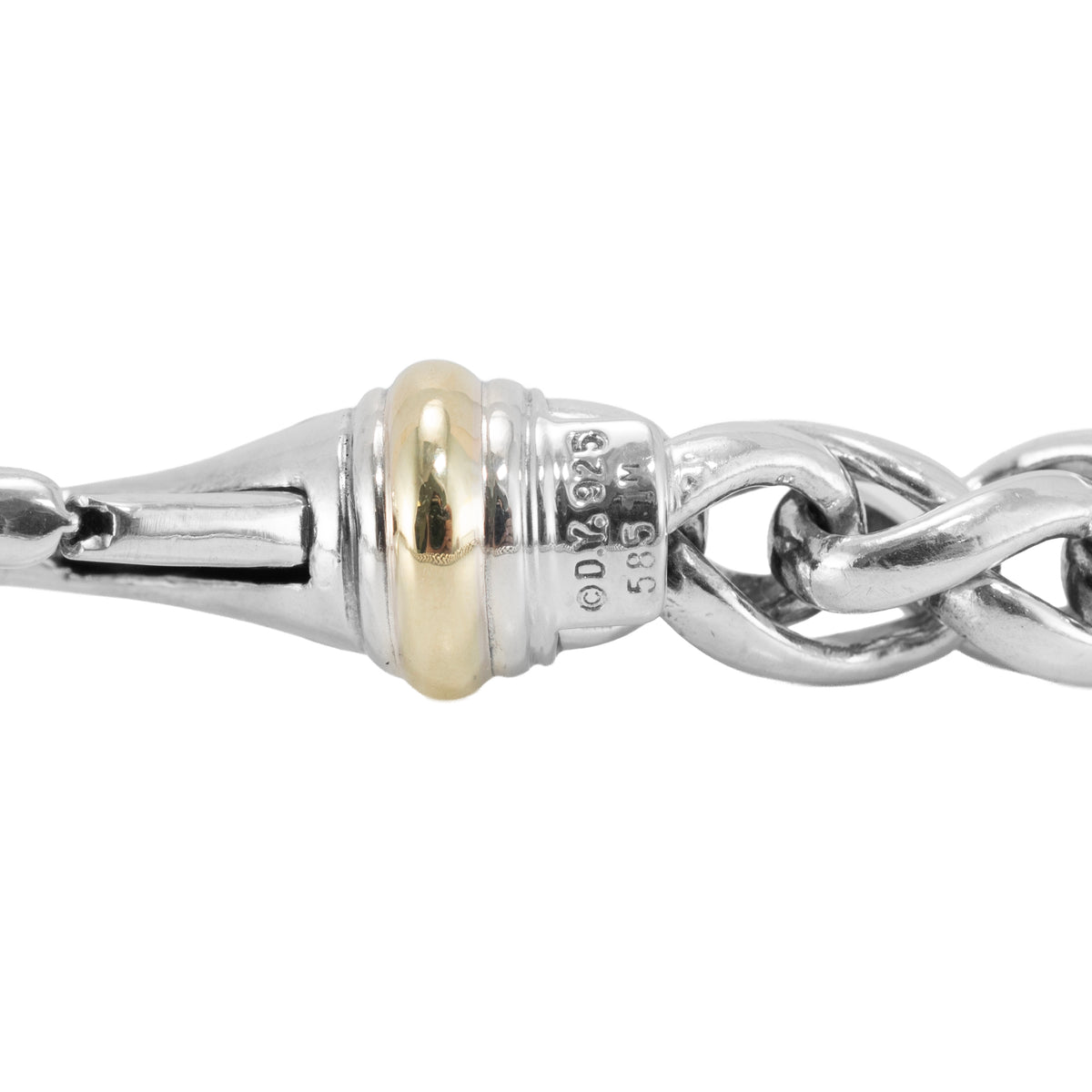 Unisex David Yurman Classic Wheat 8MM Silver & 14K Yellow Gold Chain Necklace