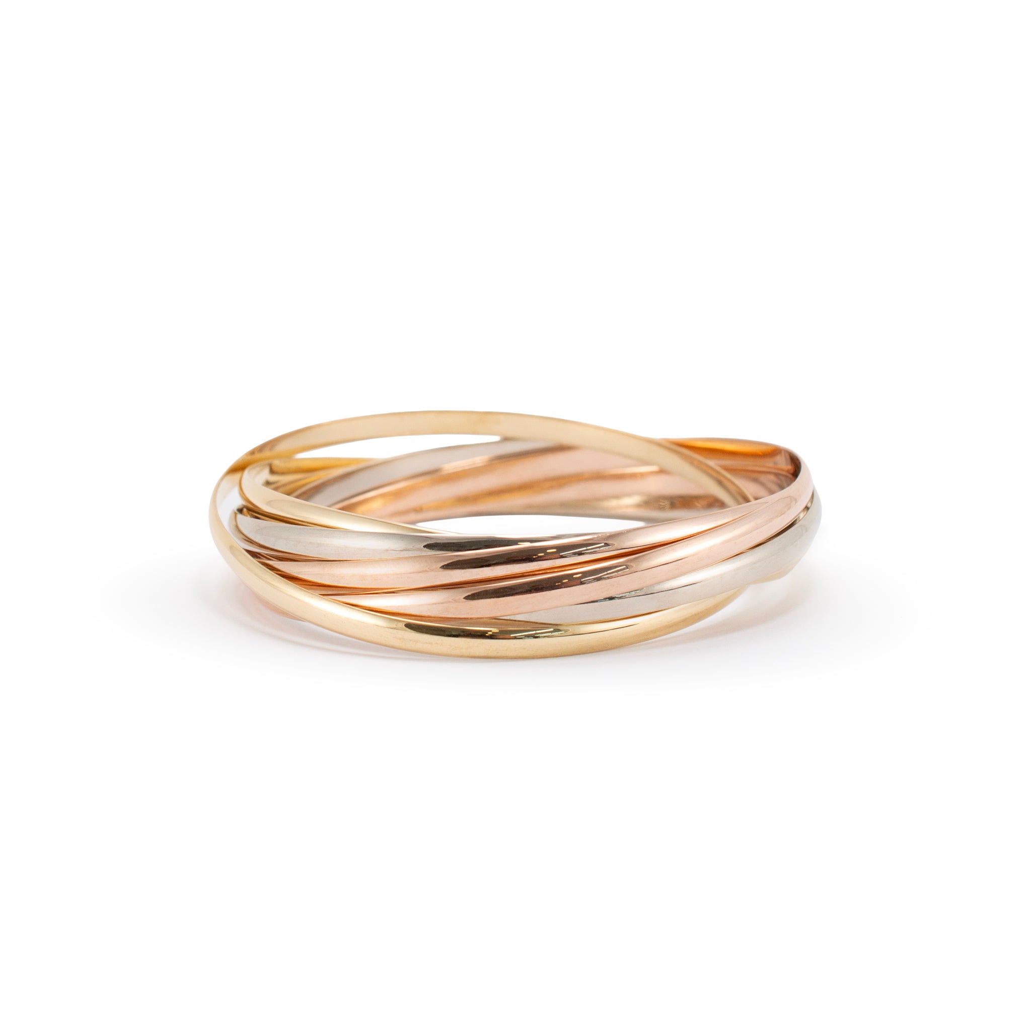 カルティエ　プレート Cartier Bracelet Vintage Interlock 18K Tri-Color Gold | DJP