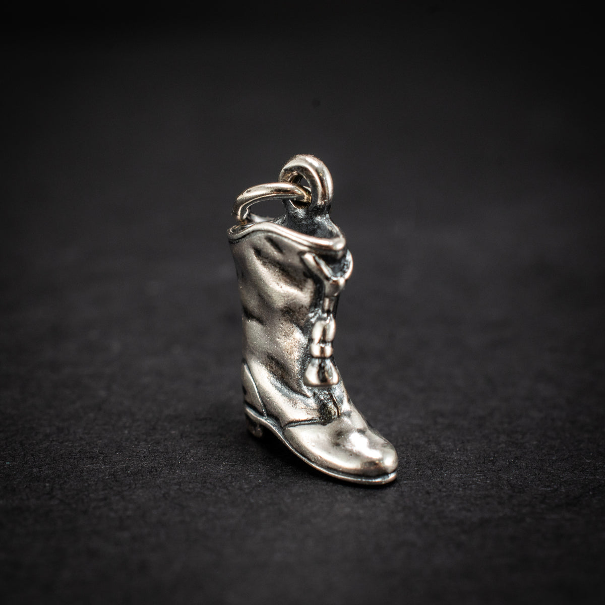 Retired James Avery Drill team boot Sterling Silver Charm Pendant 3.91g ¾" 459112 available at DJP Jewelers & Luxury Buyers