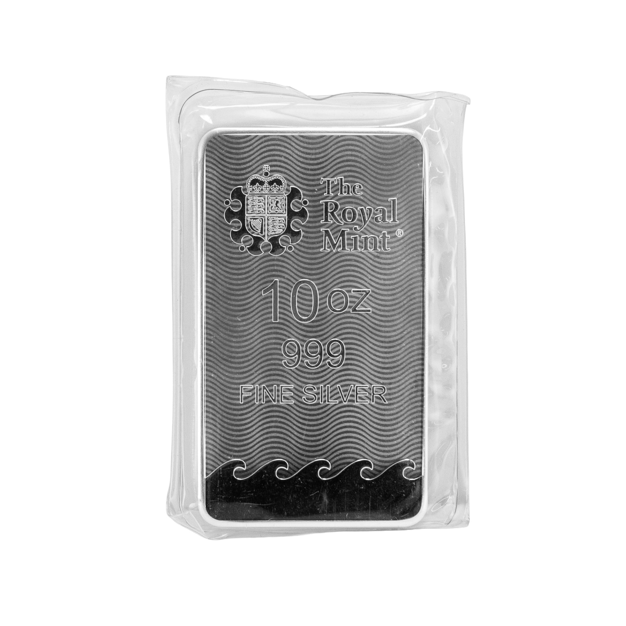 The Royal Mint 10 oz Silver Bar, SKU 459315, available at DJP Jewelers & Luxury Buyers