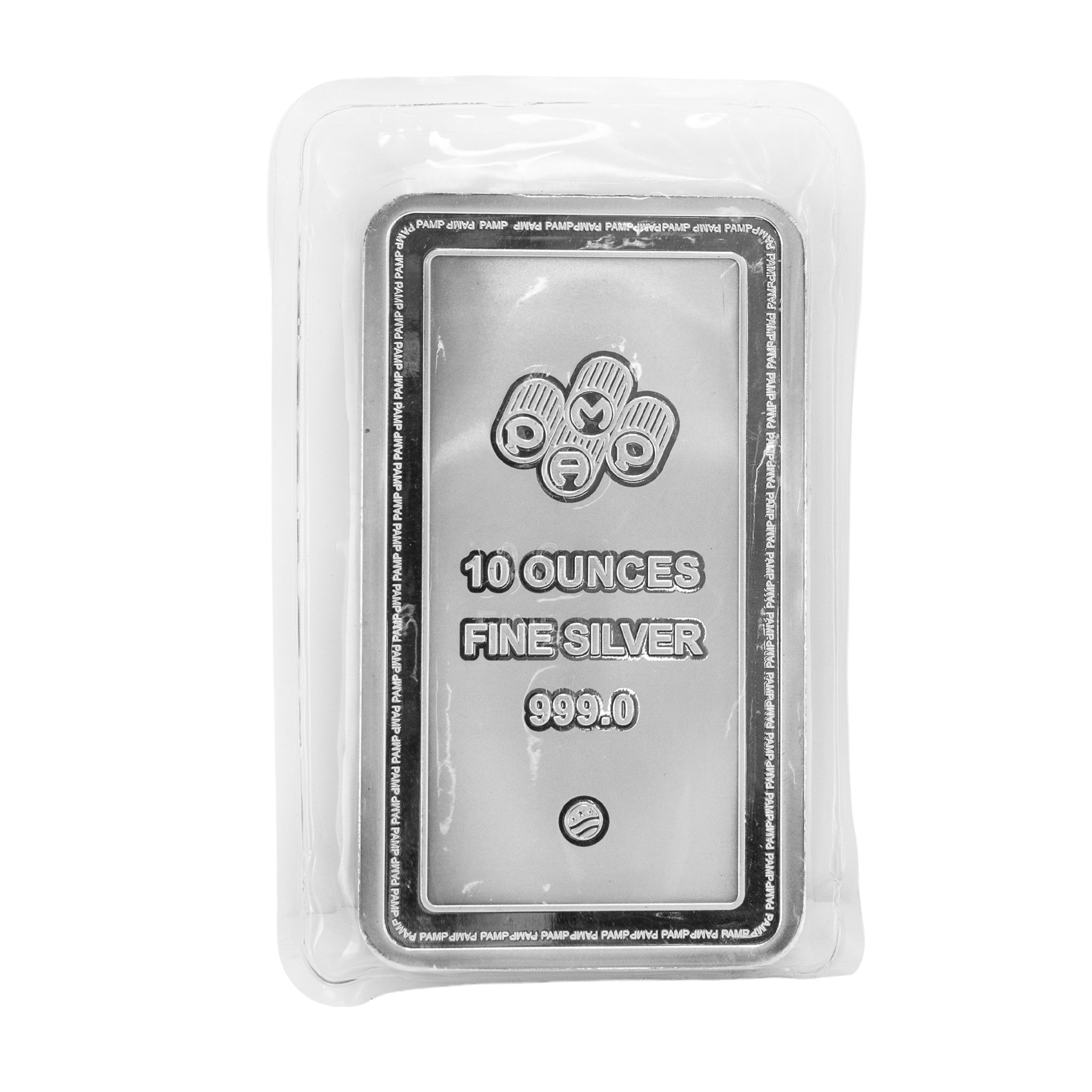 PAMP Suisse 10 oz Silver Bar, SKU 459317, available at DJP Jewelers & Luxury Buyers
