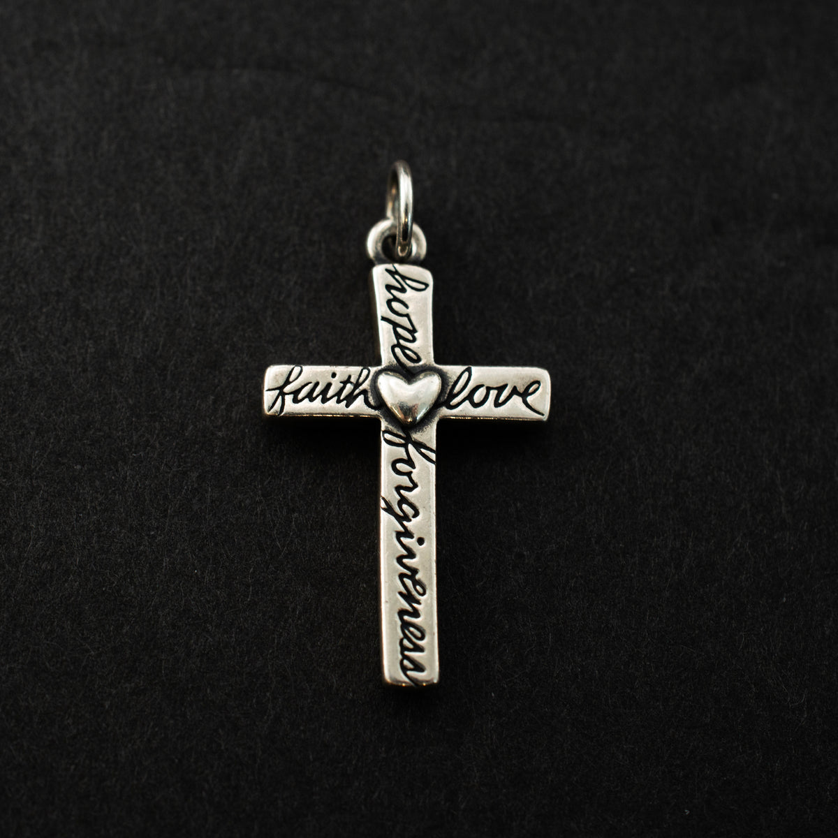 James Avery From the Heart Cross Sterling Silver Charm Pendant 4.7g 1" 459487 available at DJP Jewelers & Luxury Buyers