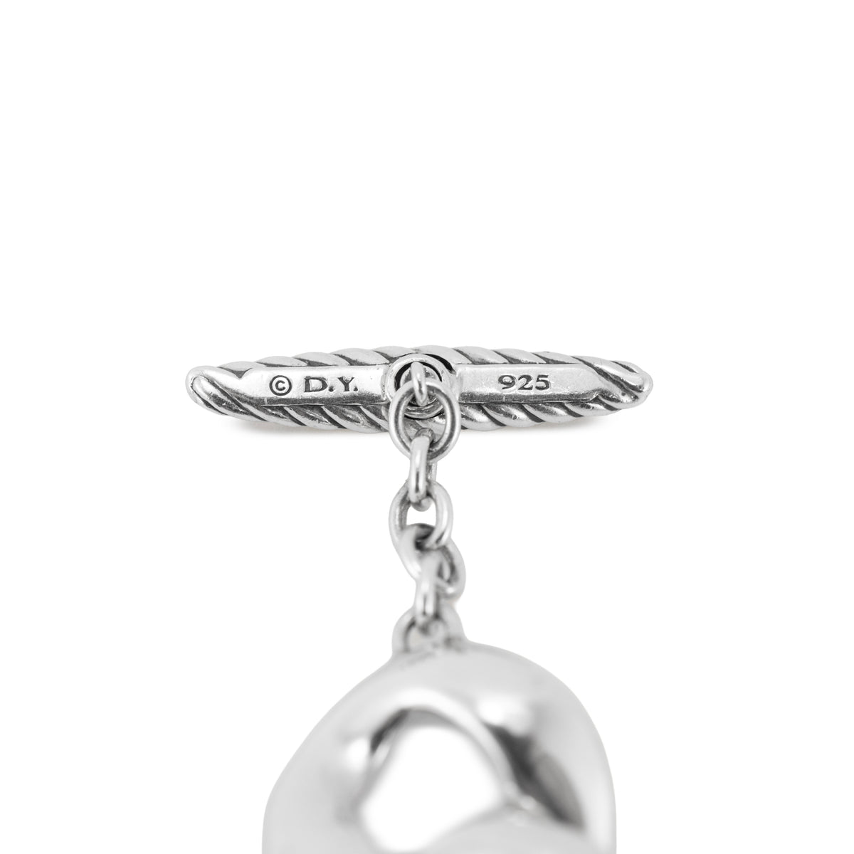 Retired David Yurman Cordelia 925 Silver 1.34ct Diamond Curb Chain Necklace