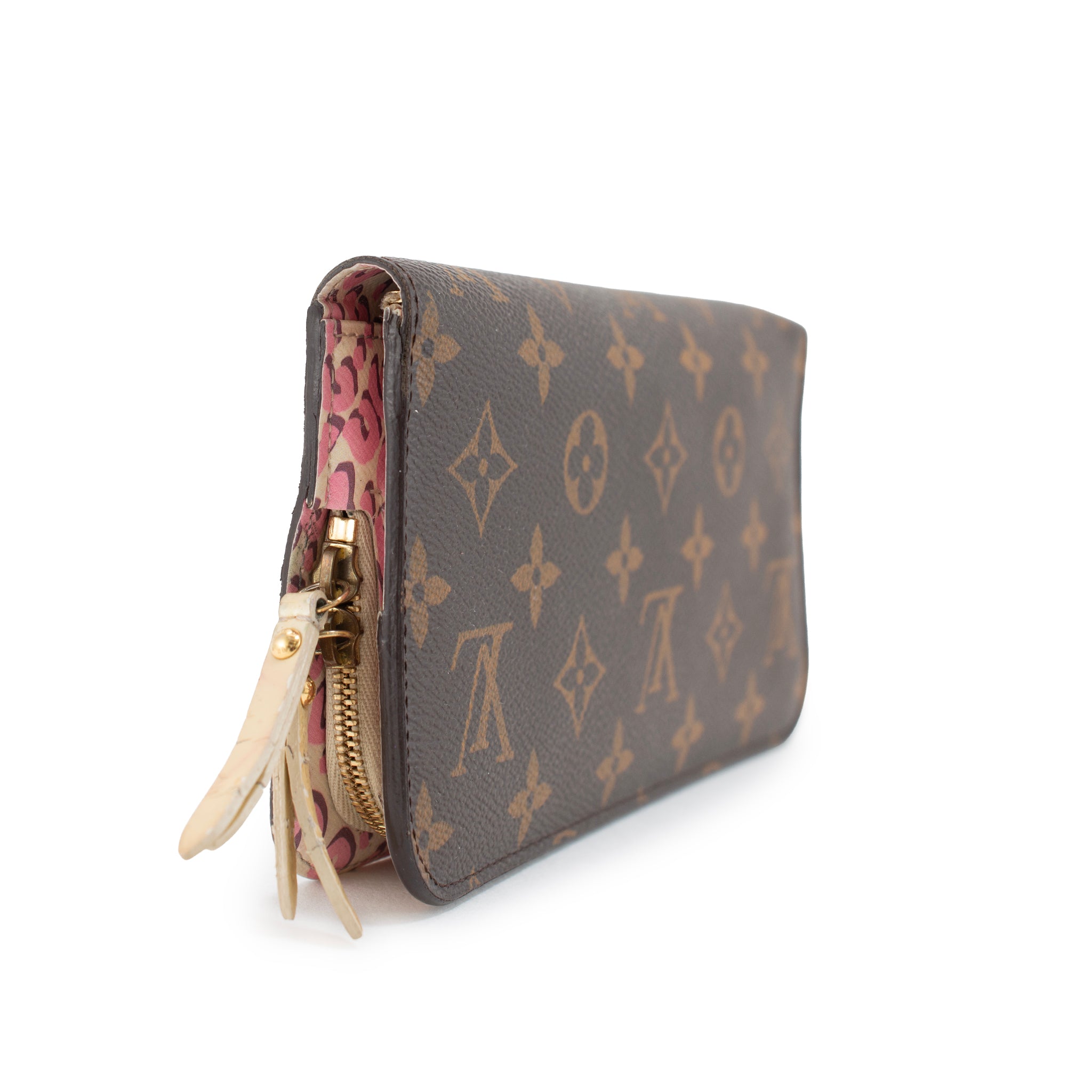 Louis Vuitton Monogram Canvas Pink Leopard Print Insolite Wallet