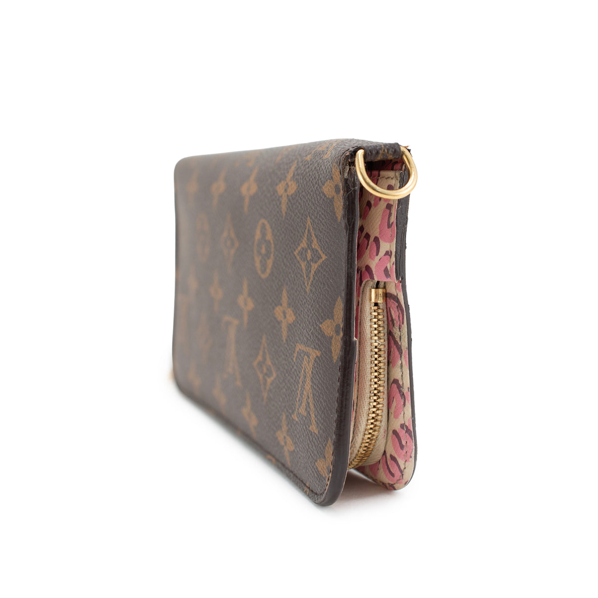 Louis Vuitton Monogram Canvas Pink Leopard Print Insolite Wallet