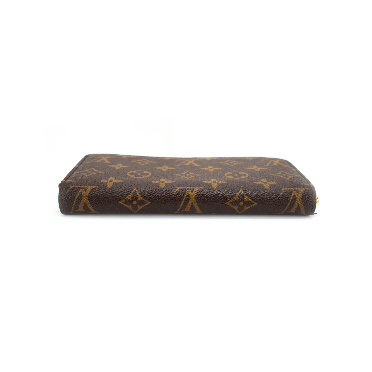 Louis Vuitton Brown Monogram Canvas Gold-Tone Hardware Zippy Wallet