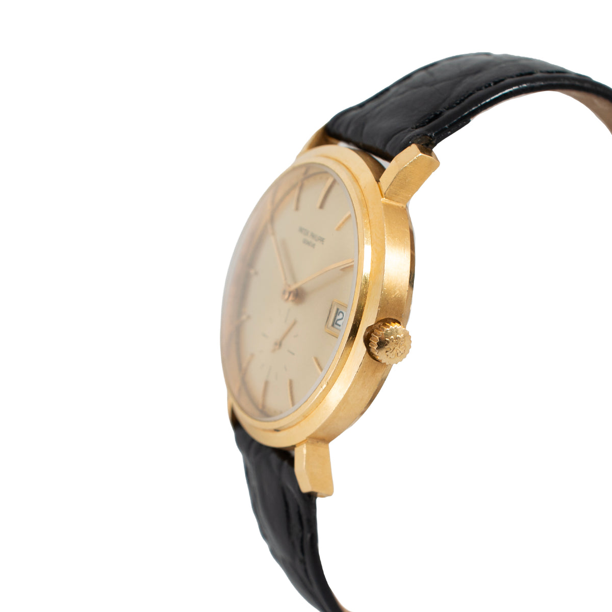 Vintage Patek Philippe Calatrava 35MM 3445 Sapphire 18K Yellow Gold Watch