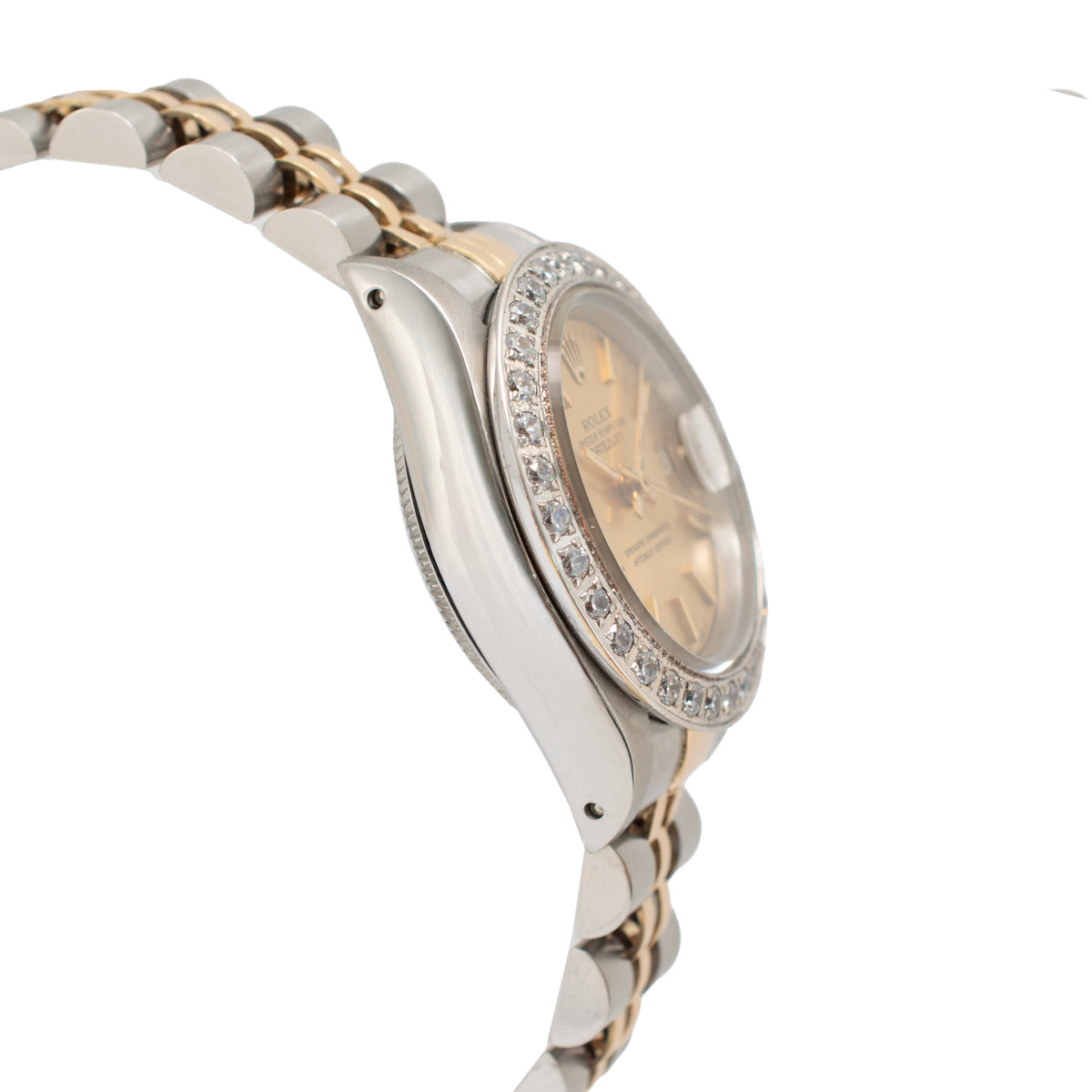 Ladies Rolex Datejust 26MM 69173 Champaign Dial Two Tone Yellow Gold Steel Watch