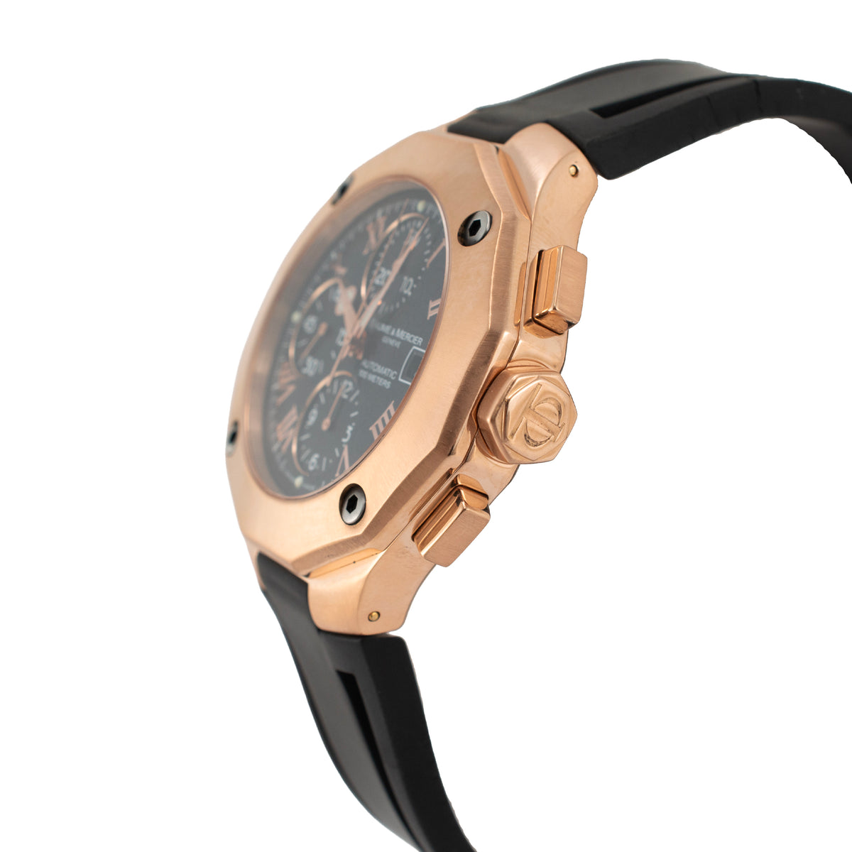 Baume ET Mercier Riviera Chronometer 43MM 65586 18K Rose Gold Automatic Watch