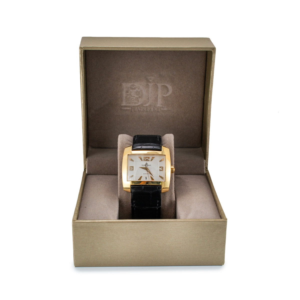 Baume ET Mercier Hampton 42MM 65395 White Dial 18K Yellow Gold Automatic Watch