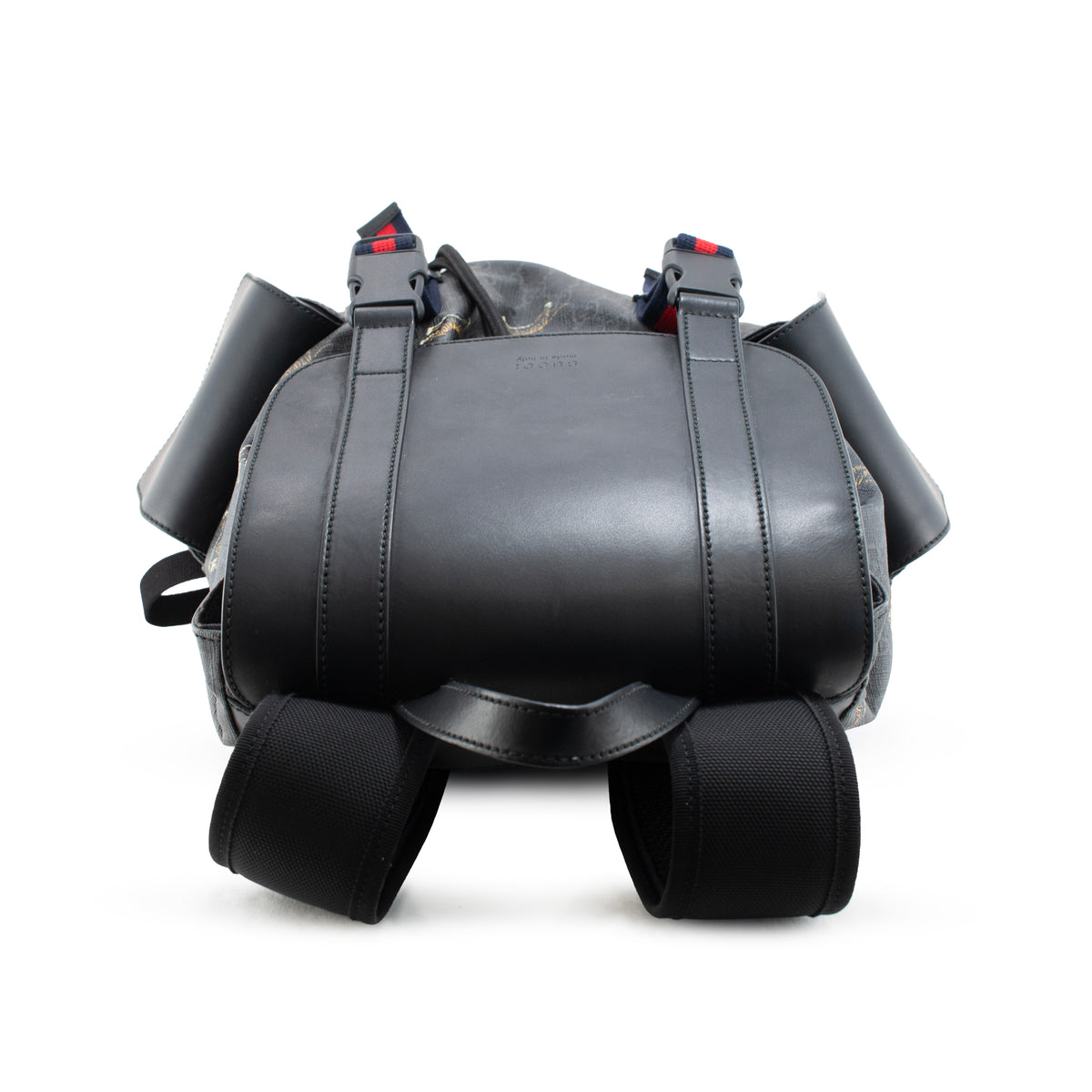 Gucci Bestiary Tigers Black Gg Supreme Web Flap Backpack