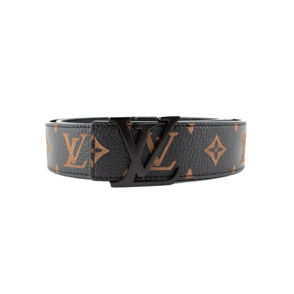 Louis Vuitton LV Initiales 40MM 110/44 Monogram Eclipse Ruthenium Belt
