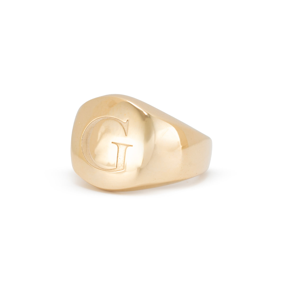 Men’s David Yurman Streamline G Initial 18K Yellow Gold Pinky Statement Ring