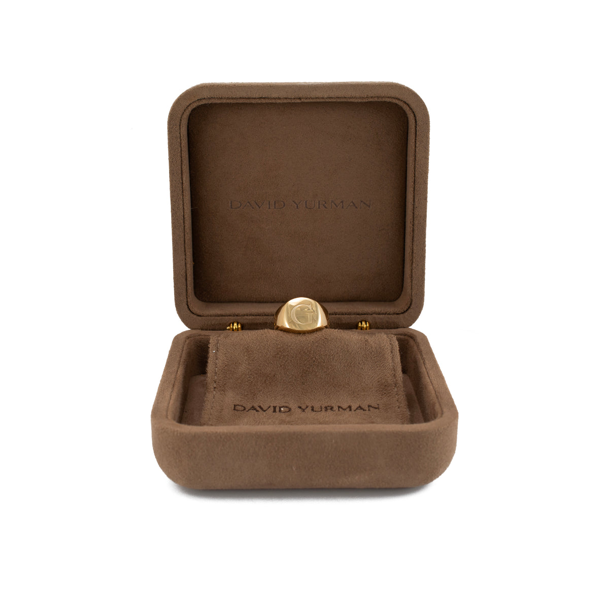 Men’s David Yurman Streamline G Initial 18K Yellow Gold Pinky Statement Ring