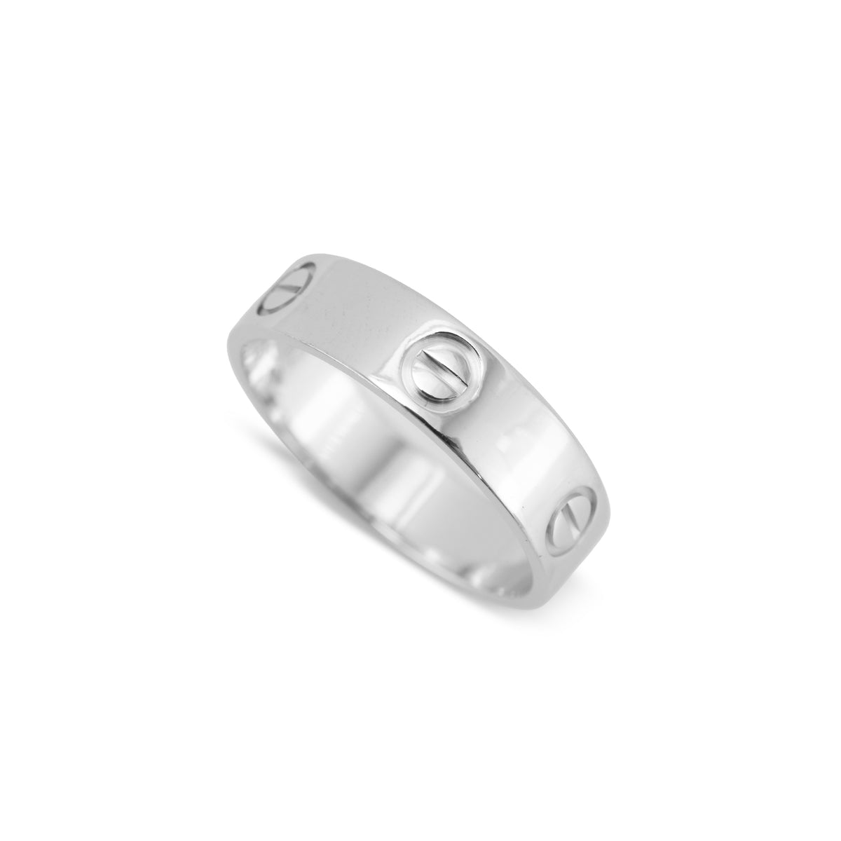 Men’s Cartier Love Classic Model 18K White Gold 5.5mm Wedding Band Ring