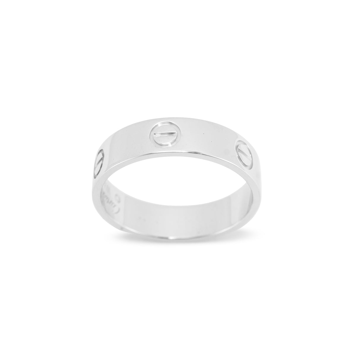 Men’s Cartier Love Classic Model 18K White Gold 5.5mm Wedding Band Ring