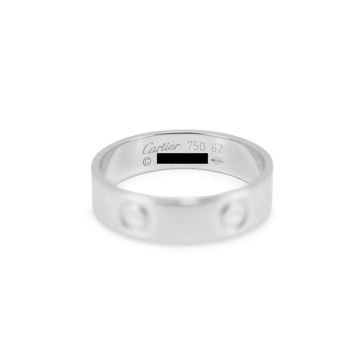 Men’s Cartier Love Classic Model 18K White Gold 5.5mm Wedding Band Ring