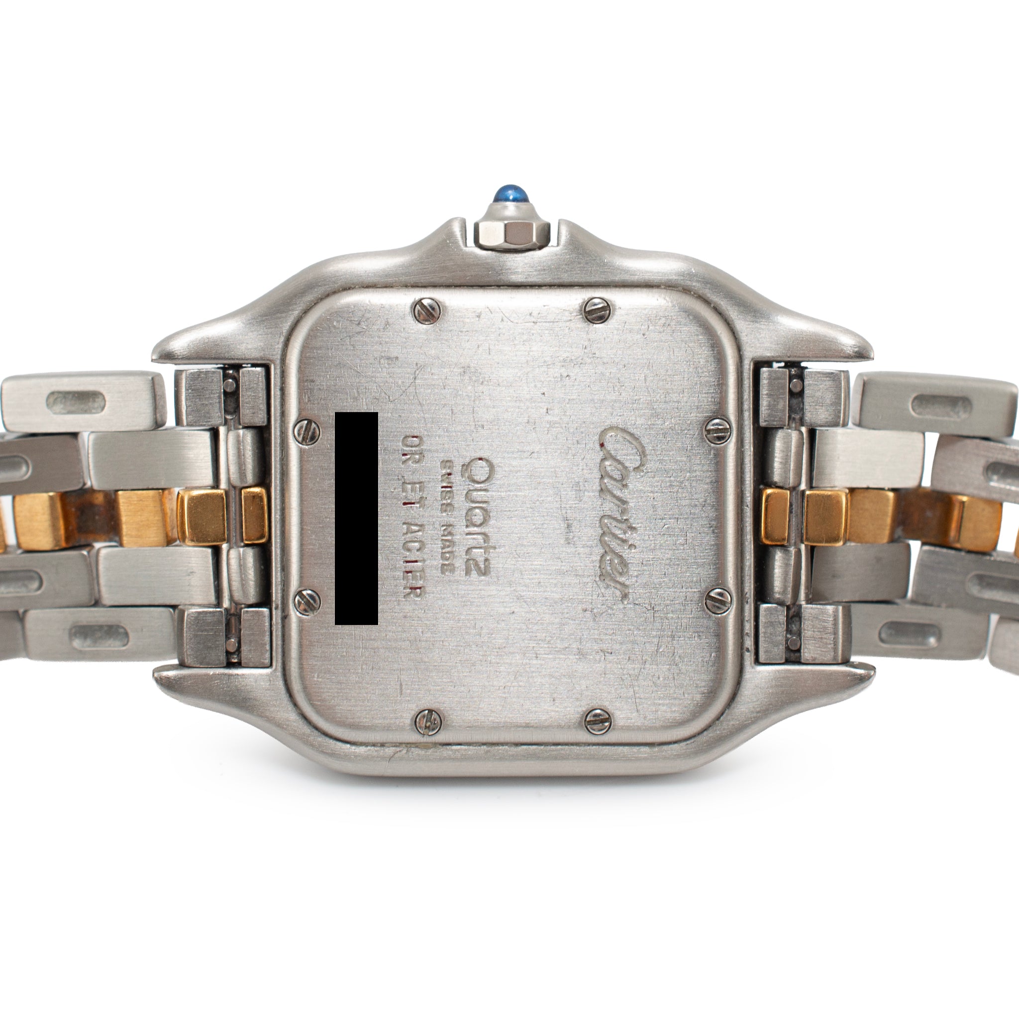 Ladies Cartier Panthere 27MM 83949 18K Yellow Gold Steel One Row Quartz Watch