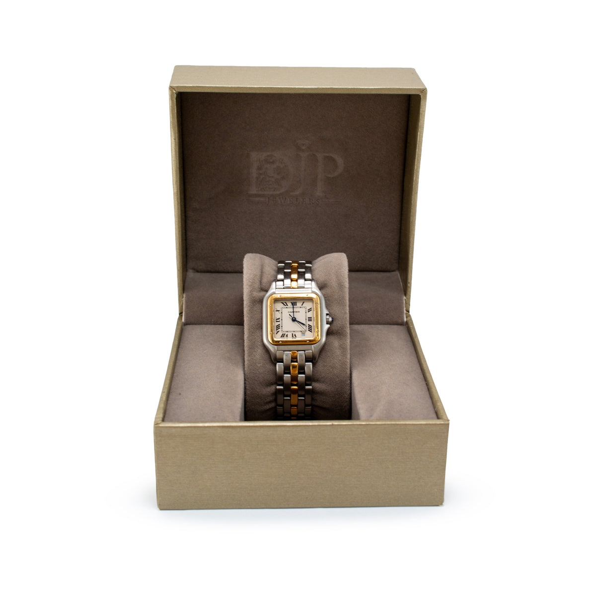 Ladies Cartier Panthere 27MM 83949 18K Yellow Gold Steel One Row Quartz Watch