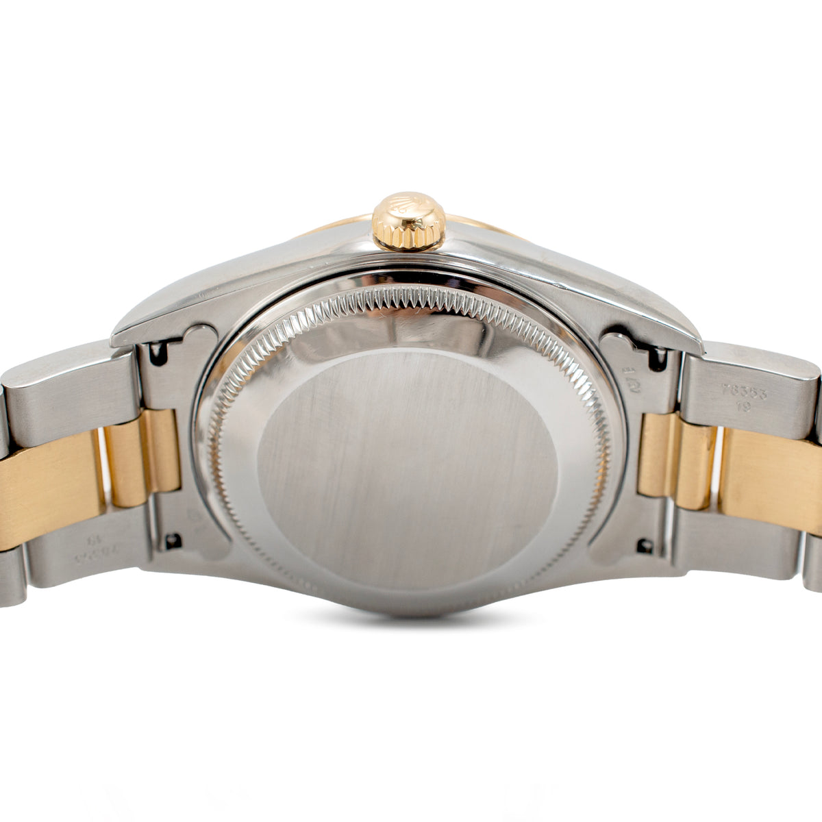 Rolex Oyster Perpetual Date 34MM 15233 Silver Dial Gold Steel Watch