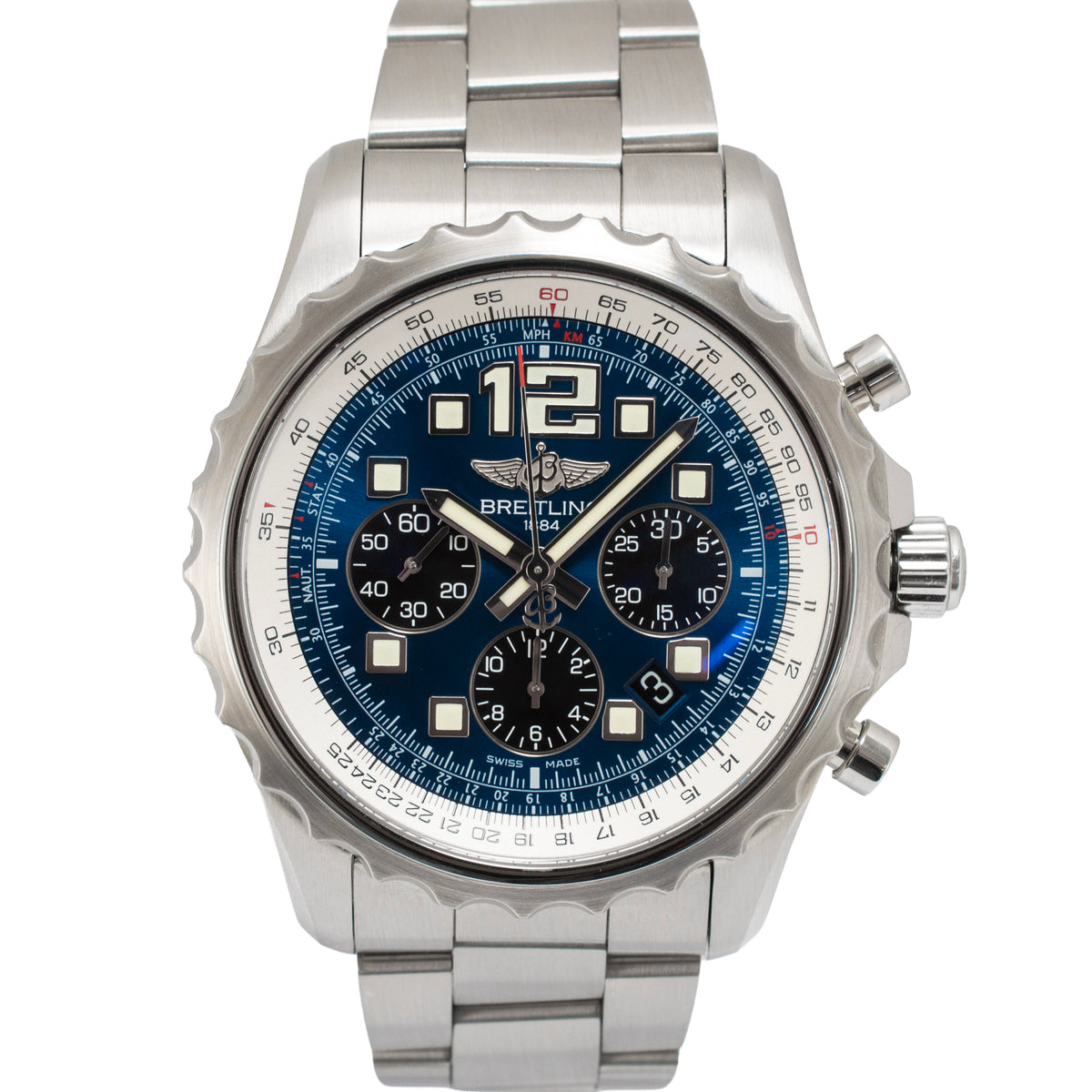 Breitling Chronospace 46MM A23360 Blue Dial Stainless Steel Automatic Watch