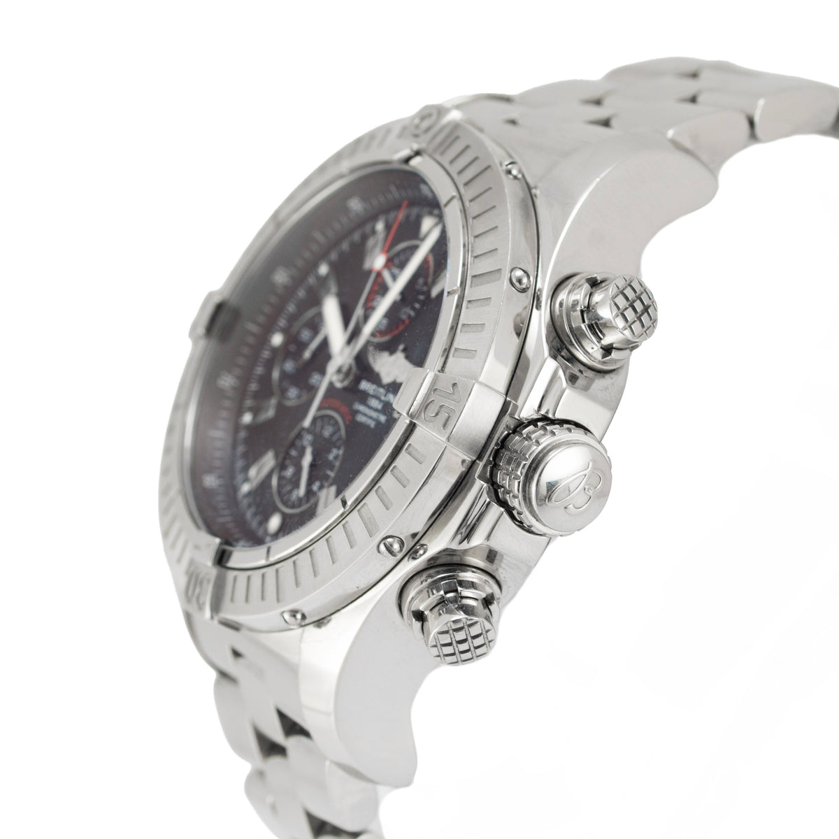 Breitling Super Avenger 48MM A13370 Black Dial Stainless Steel Automatic Watch