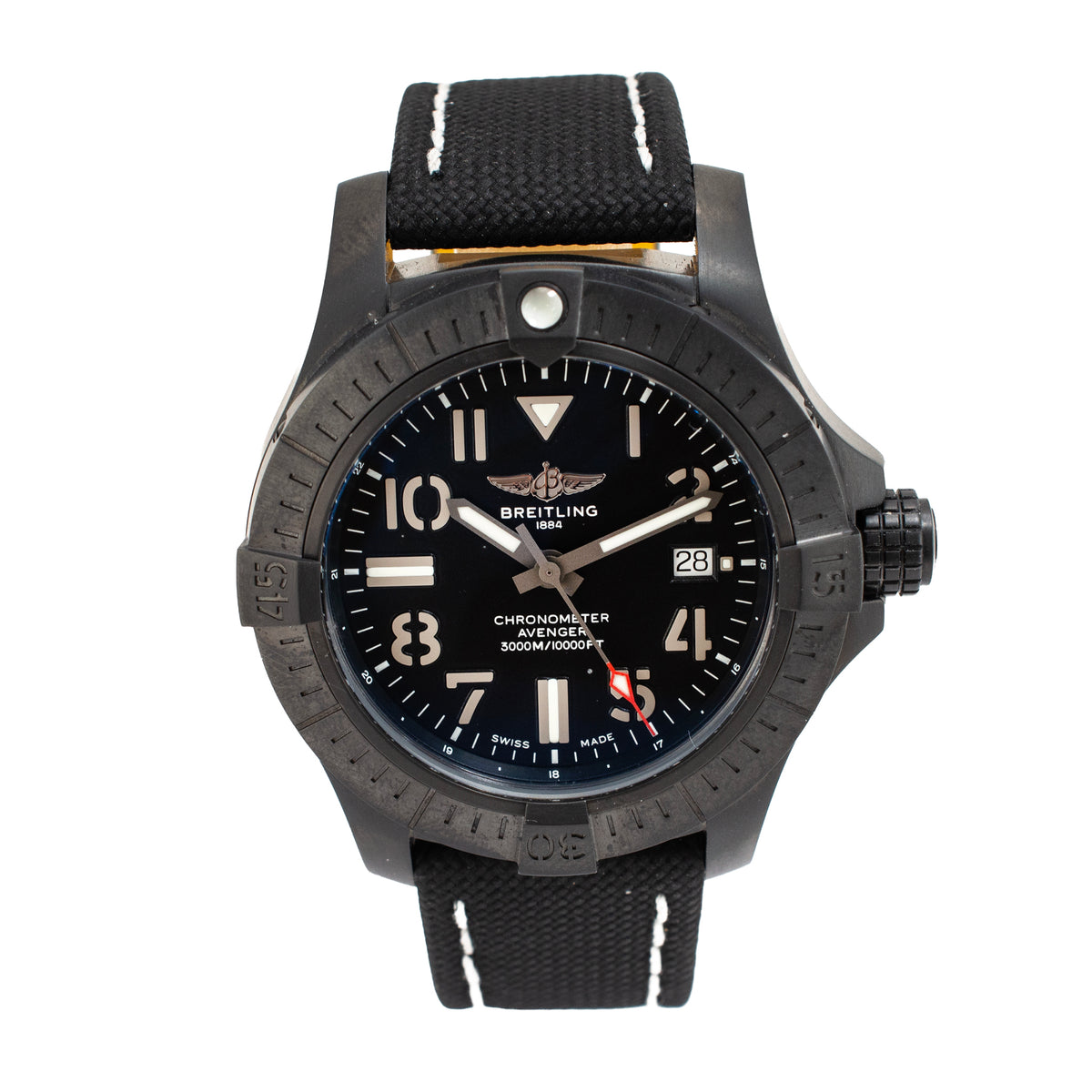Breitling Avenger Seawolf 45MM V17319 Black Dial Titanium Automatic Watch