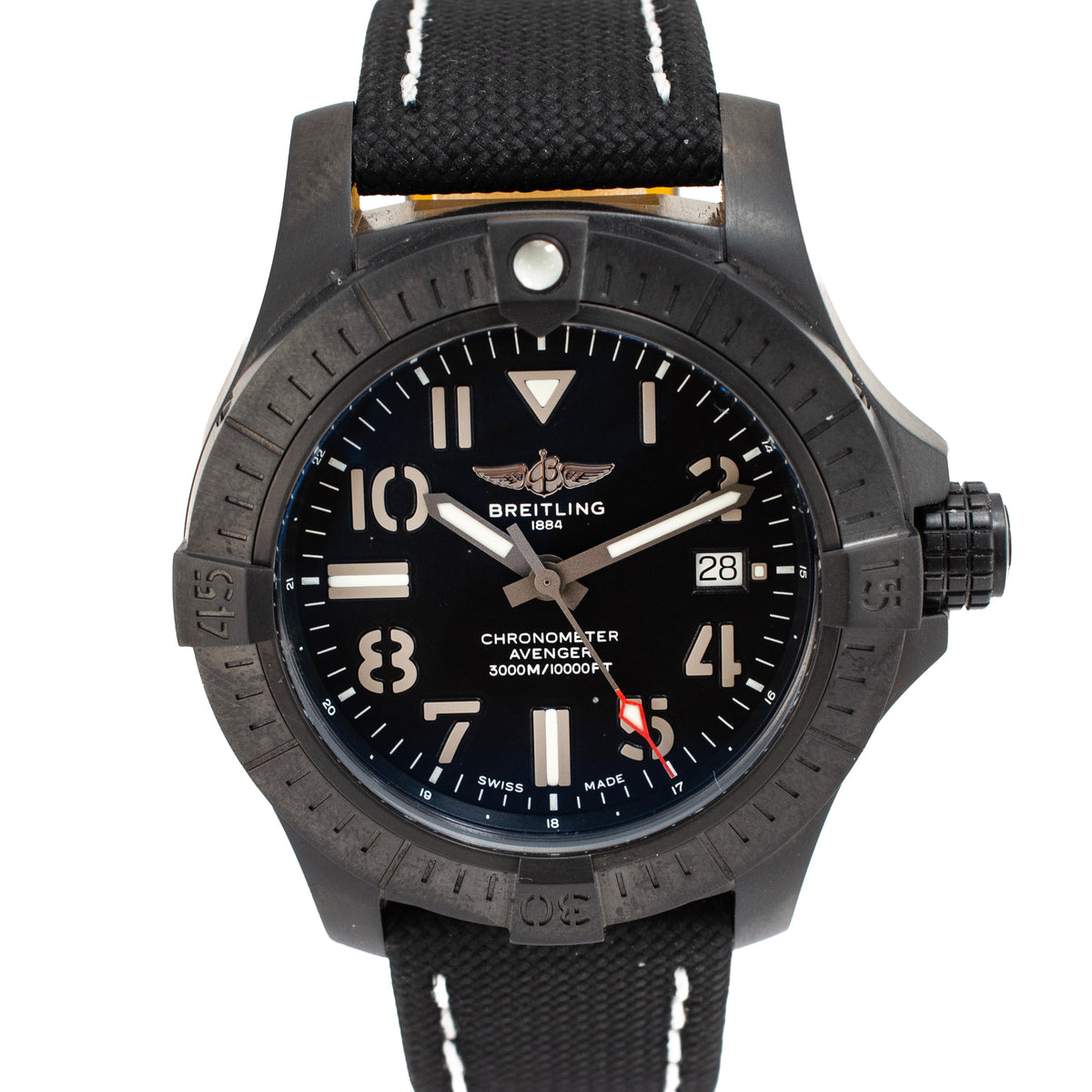 Breitling Avenger Seawolf 45MM V17319 Black Dial Titanium Automatic Watch