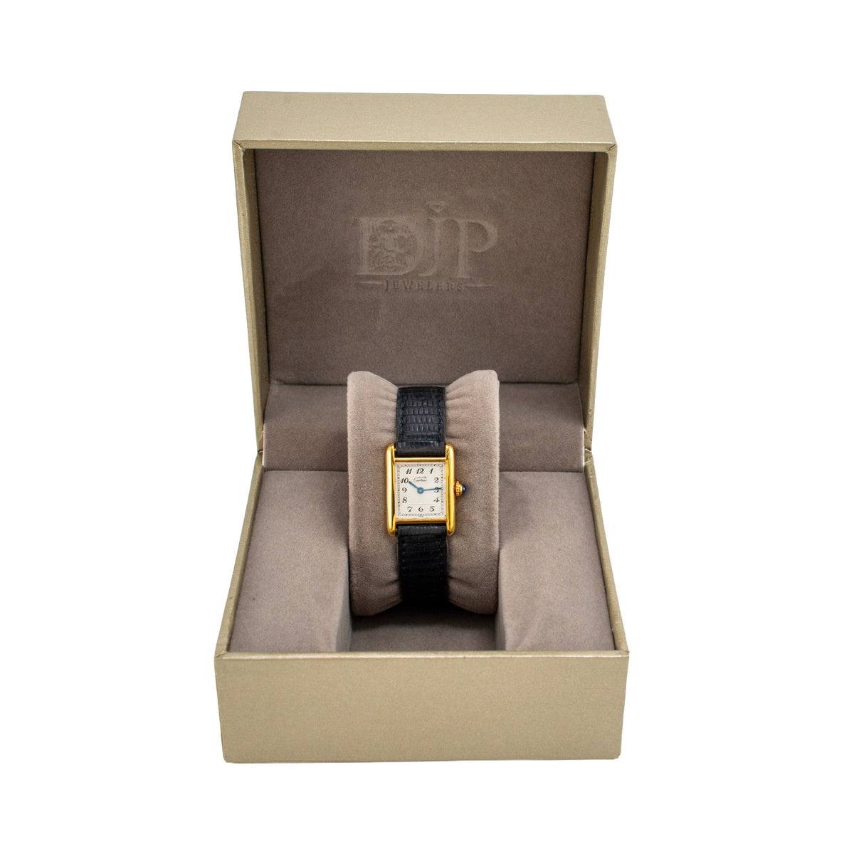 Ladies Vintage Cartier Tank Vermeil 20MM X 28 MM 5057001 925 Silver Plaque Watch
