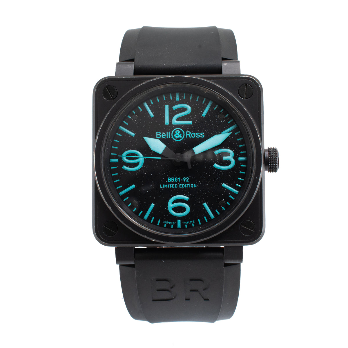 Bell & Ross BR01-92 Blue Limited Edition 46MM BR01-92-Sblu Black Pvd Steel Watch