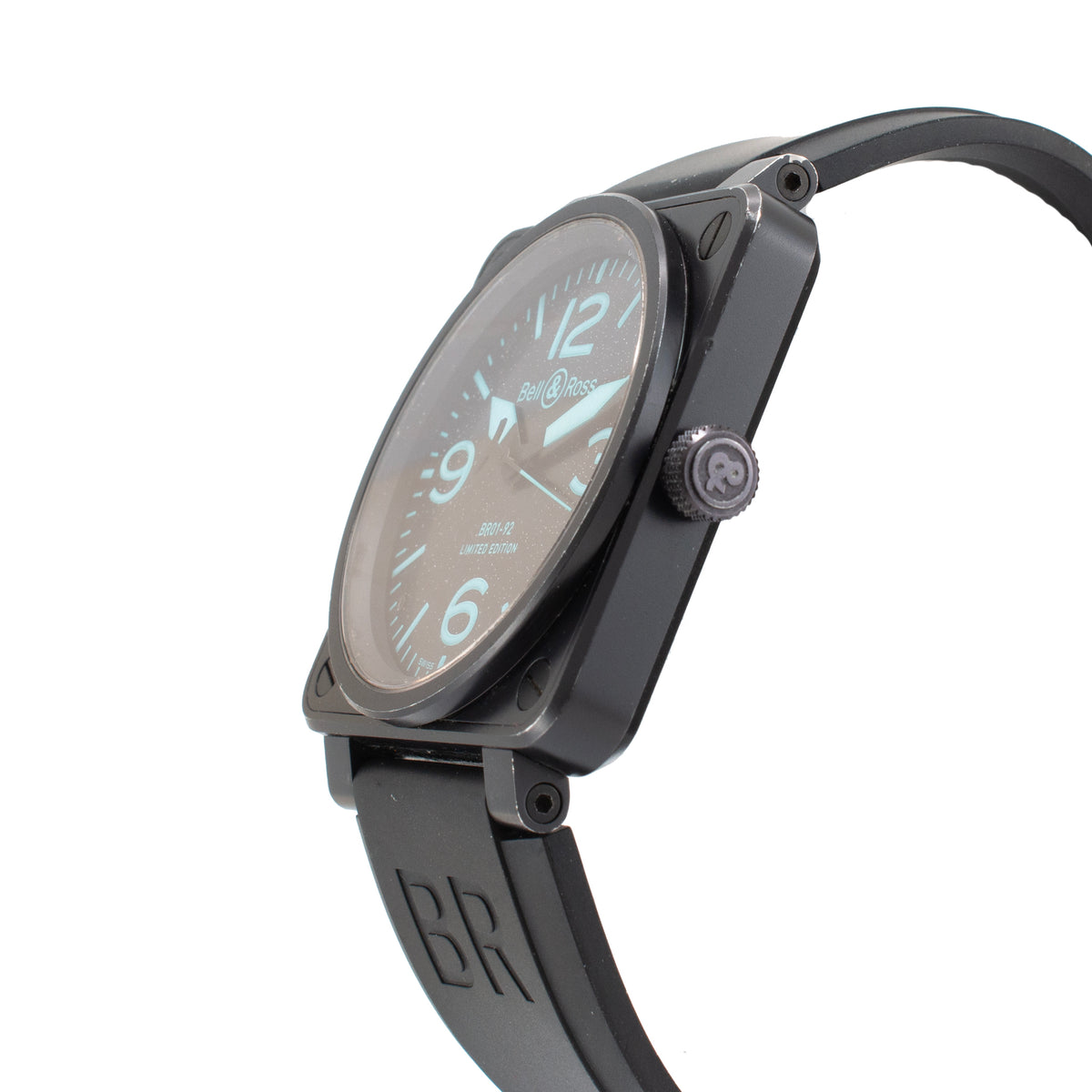 Bell & Ross BR01-92 Blue Limited Edition 46MM BR01-92-Sblu Black Pvd Steel Watch